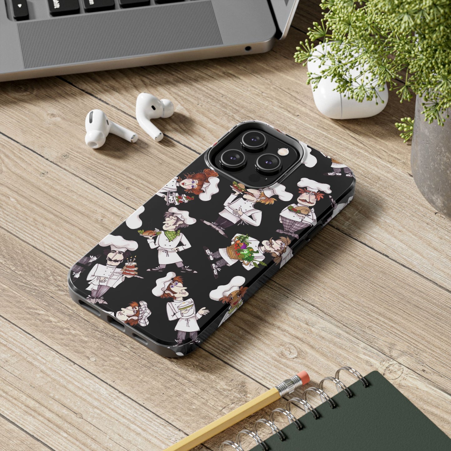 Tossed Chefs Black Phone Case