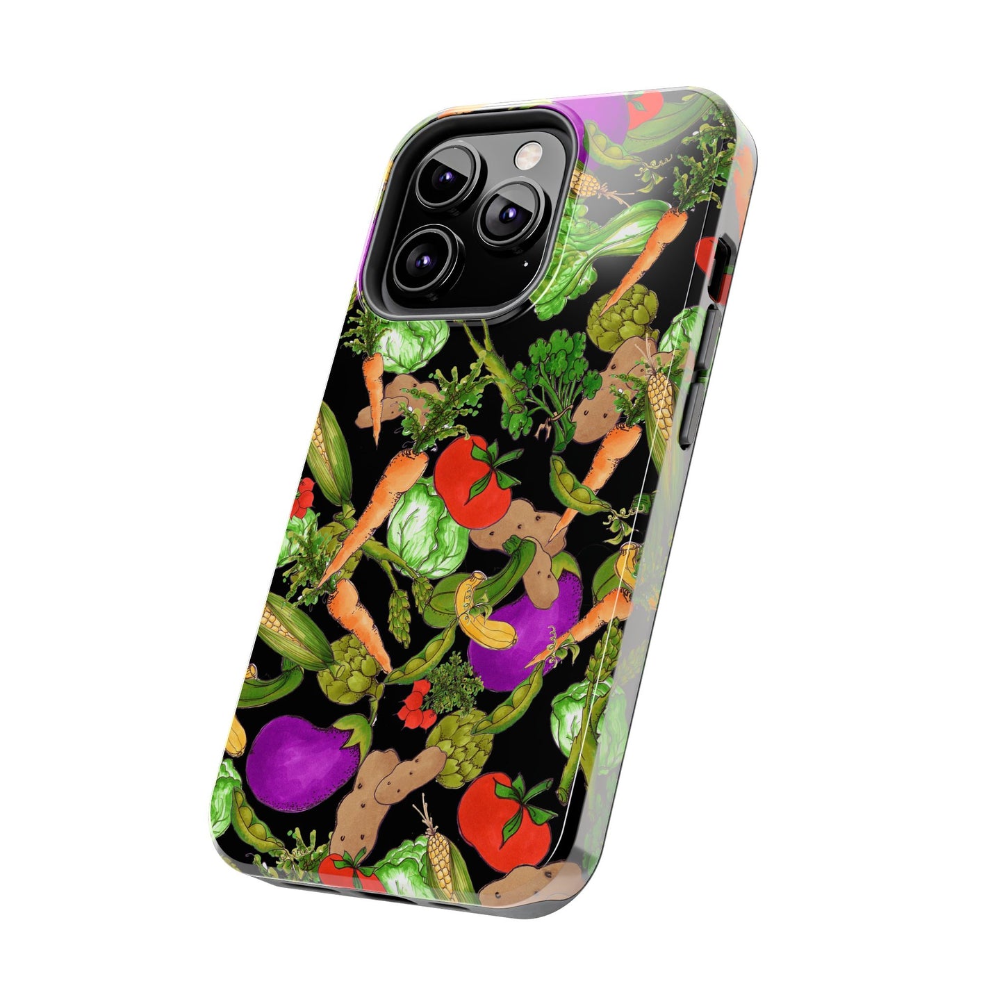 Veggie Jungle Black Phone Case