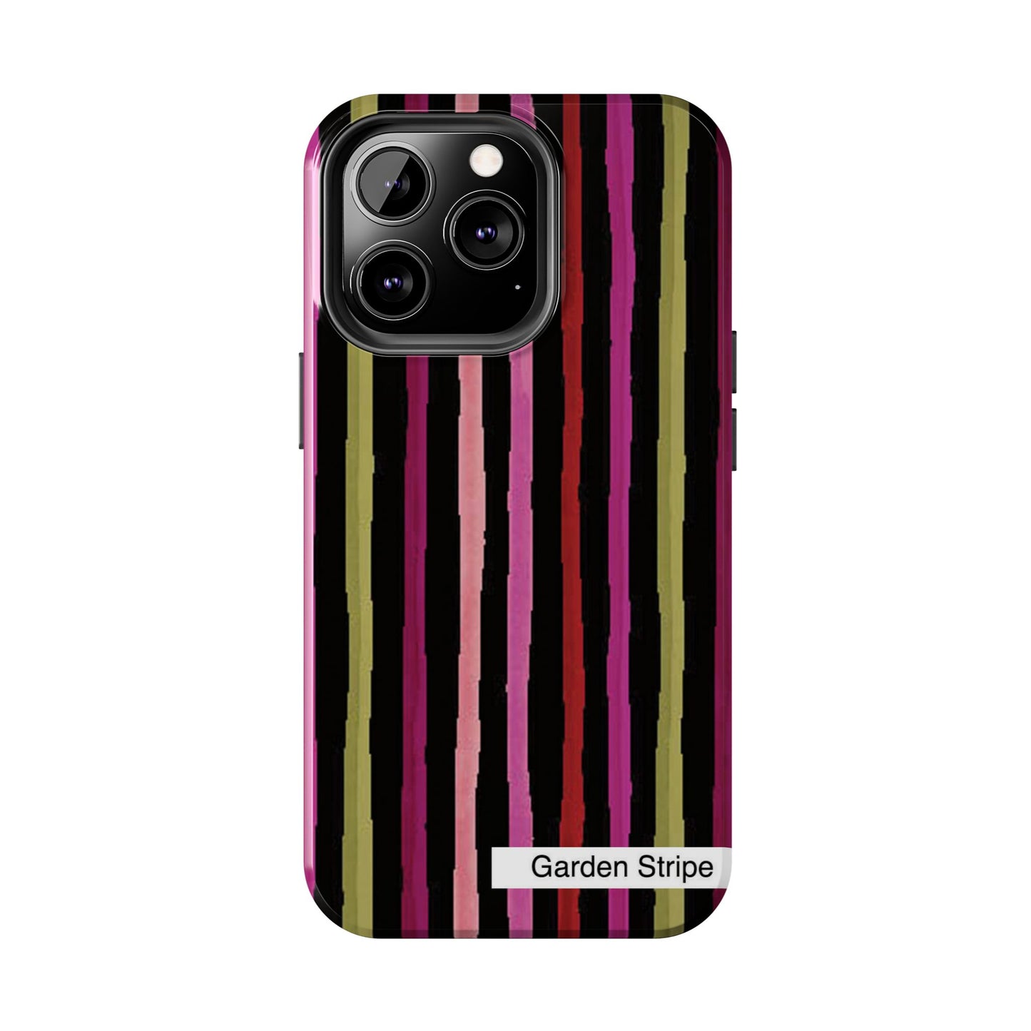 Garden Stripe Black Phone Case