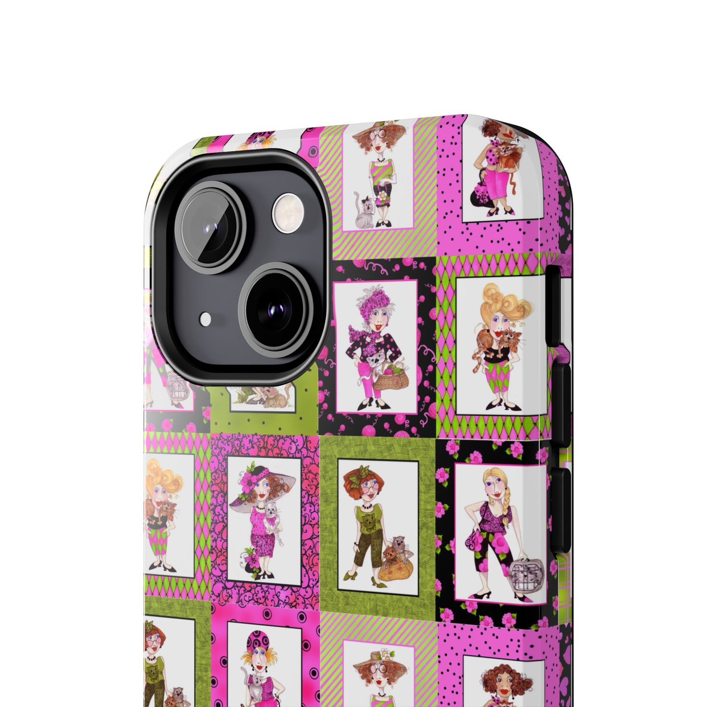 Cat Ladies Cerise Phone Case