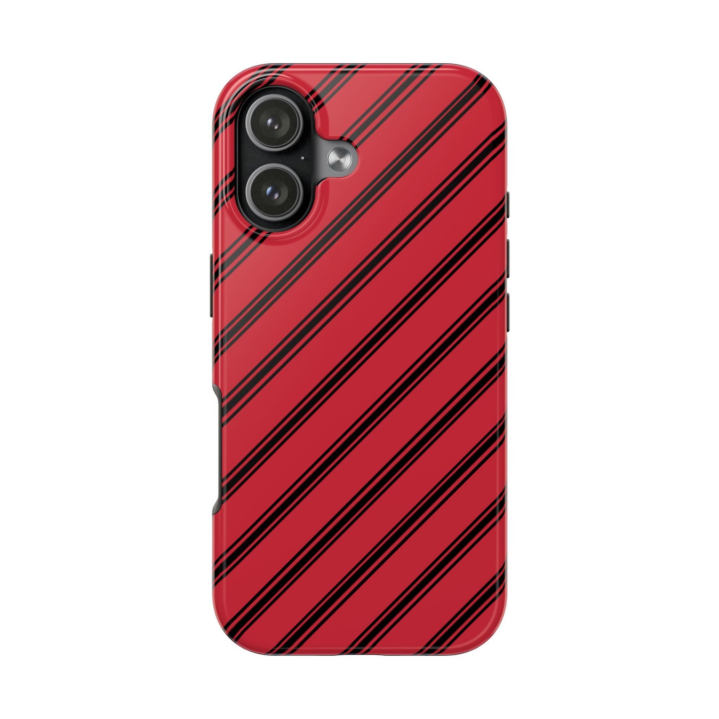 Awning Stripe Red / Black Phone Case