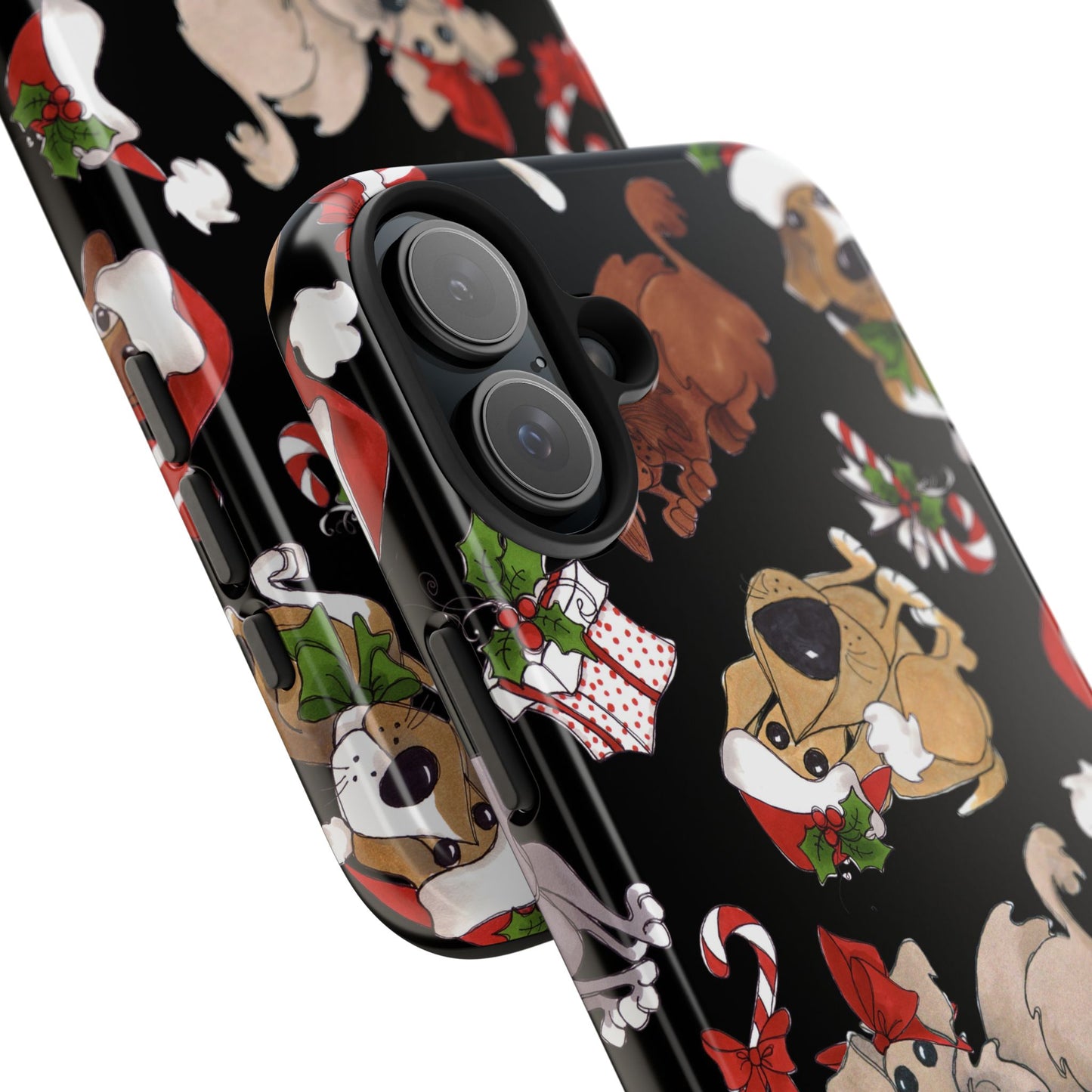 Doggie Toss Black Phone Case