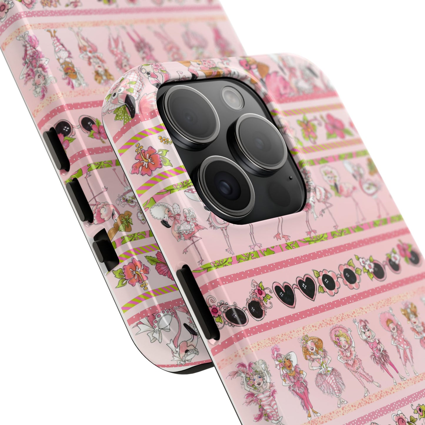 Flam Borders Pink Phone Case