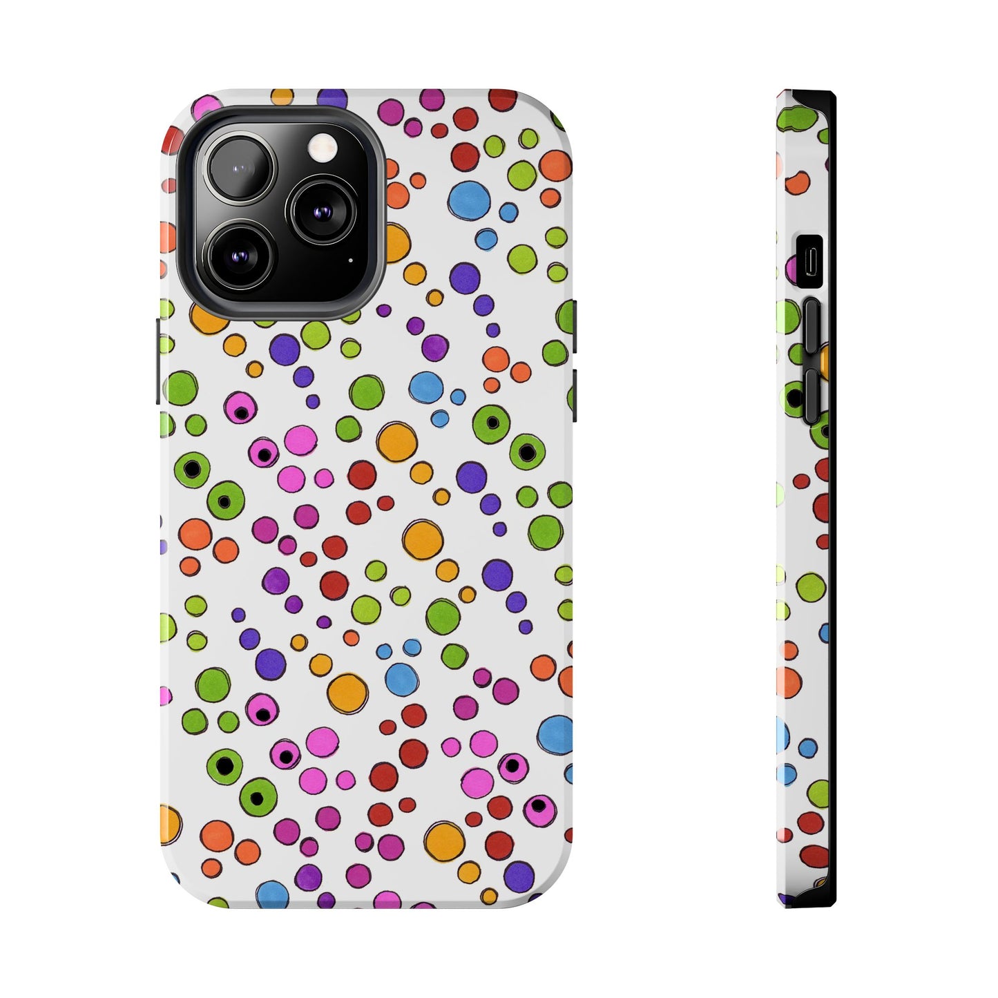 Dog Dots White / Multi Phone Case