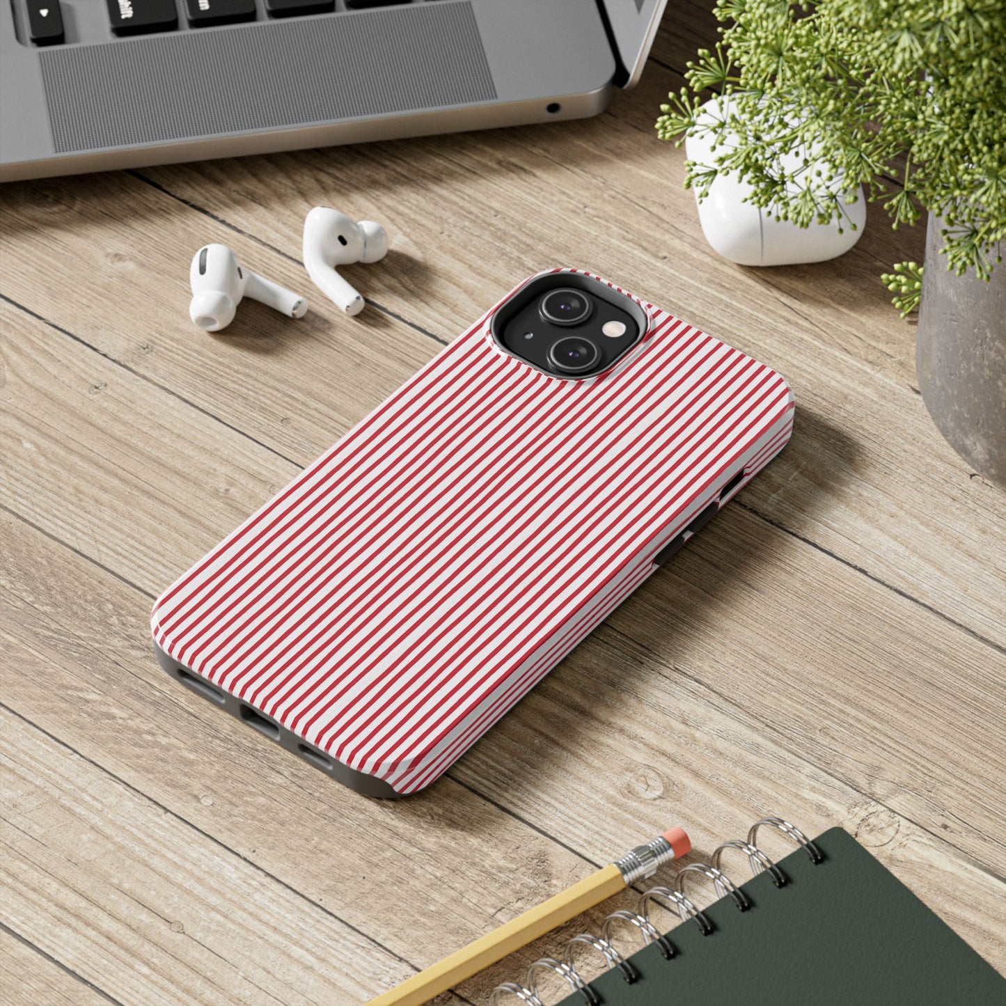 Candy Stripe White / Red Phone Case
