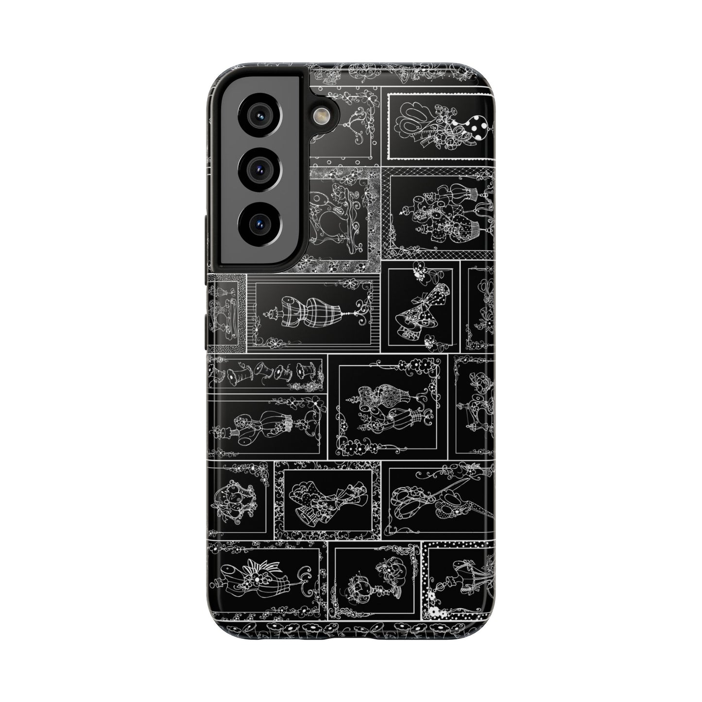 Sew Fancy Black Phone Case