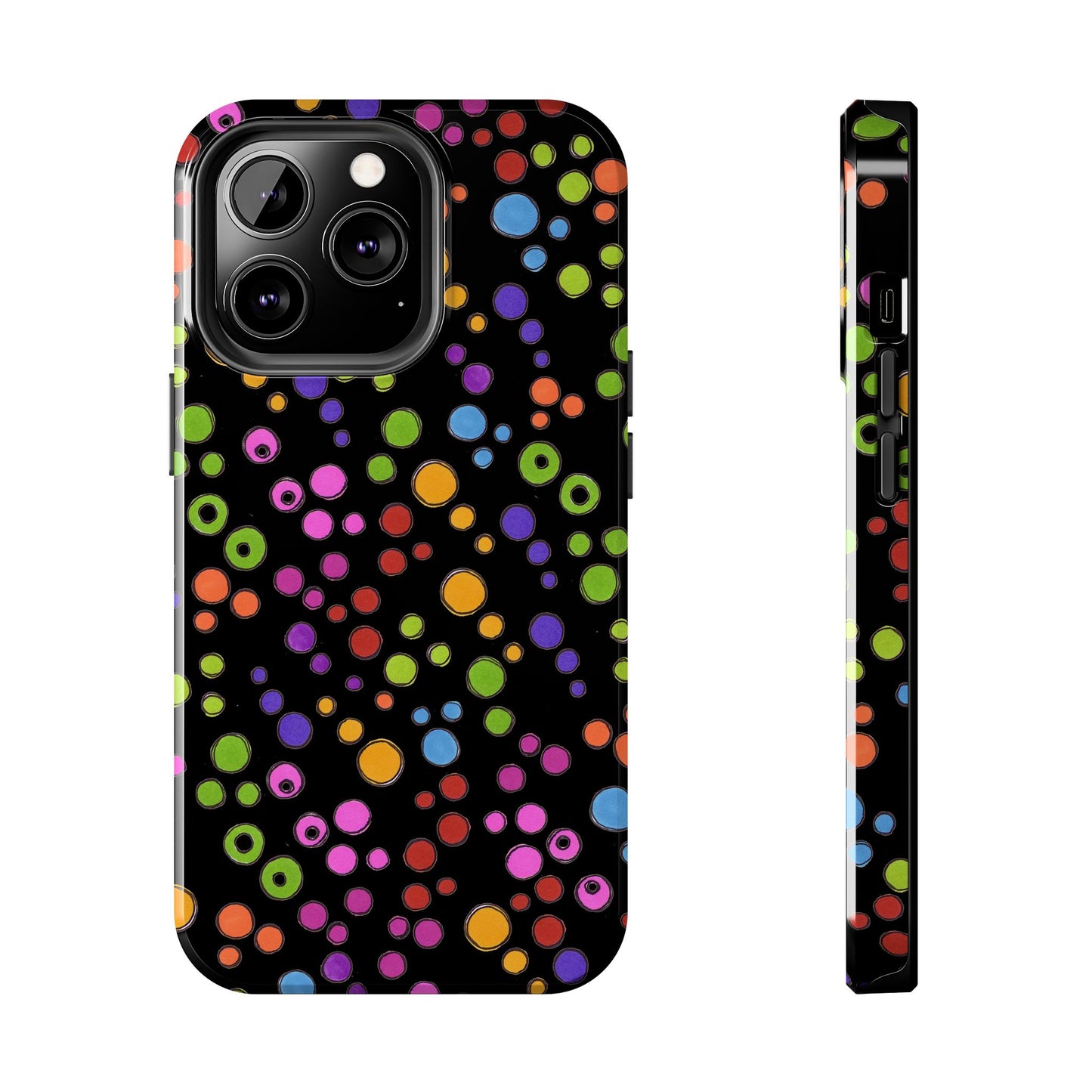 Dog Dots Black / Multi Phone Case