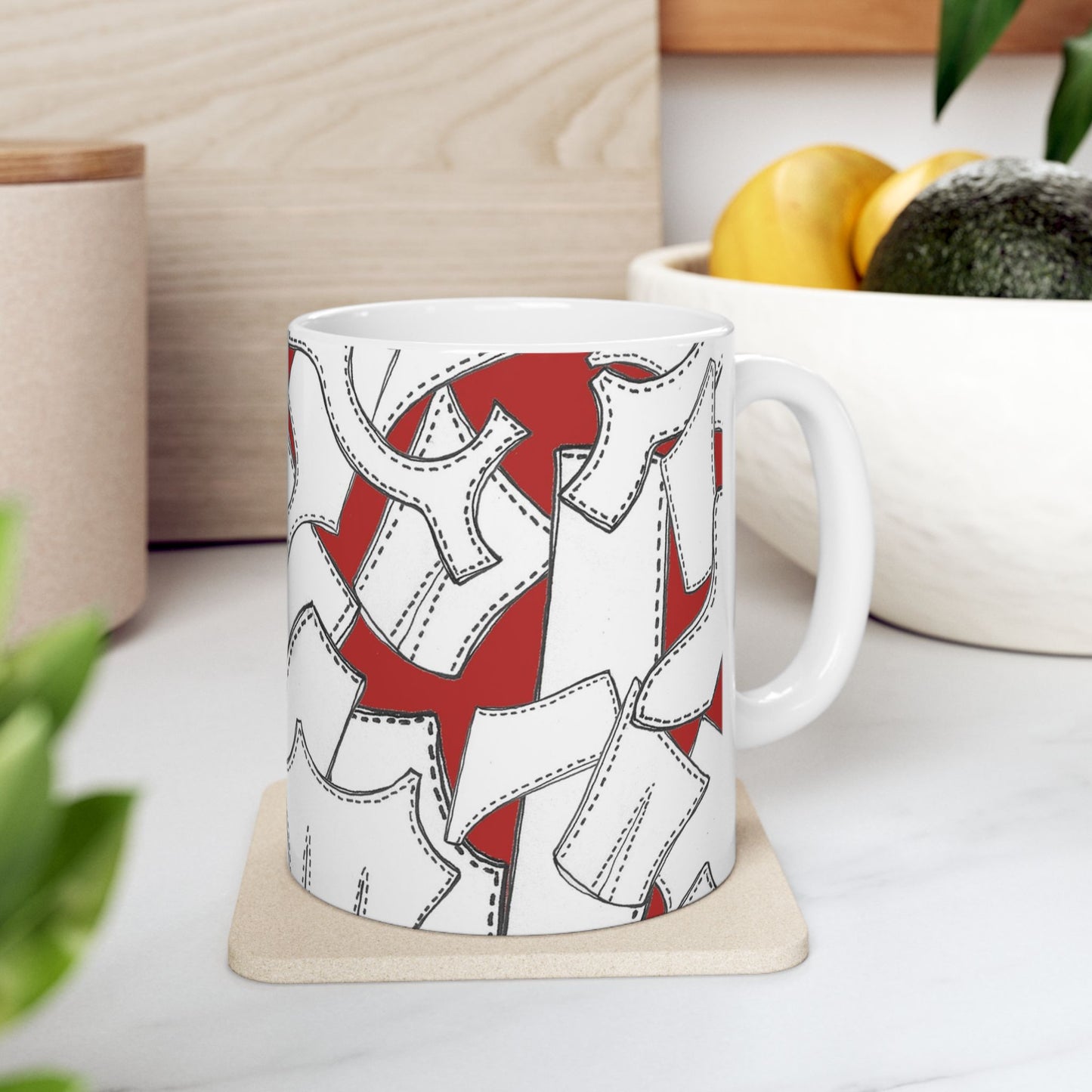 Pattern Pieces Red Cup