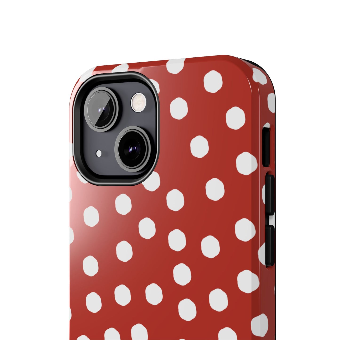 Jumbo Dots Red / White Phone Case