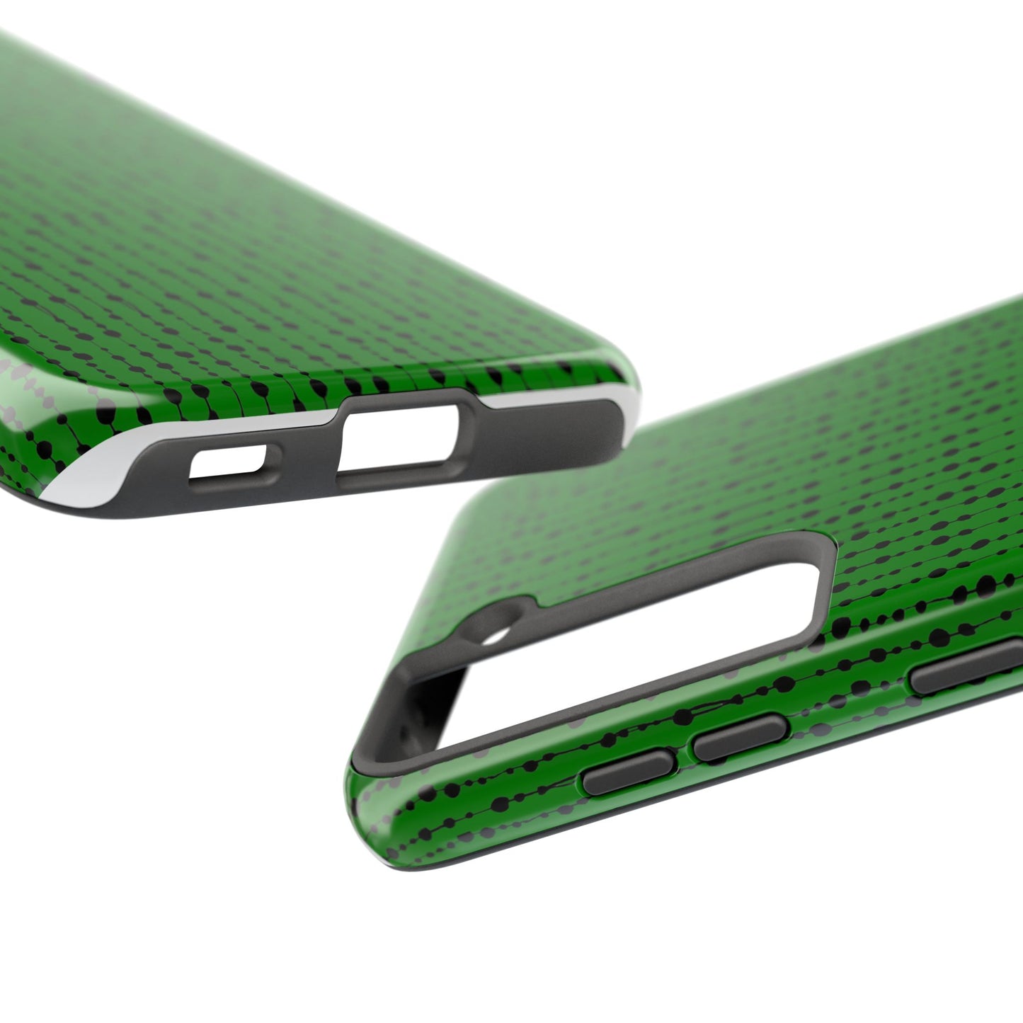 Beaded Curtain Green / Black Phone Case