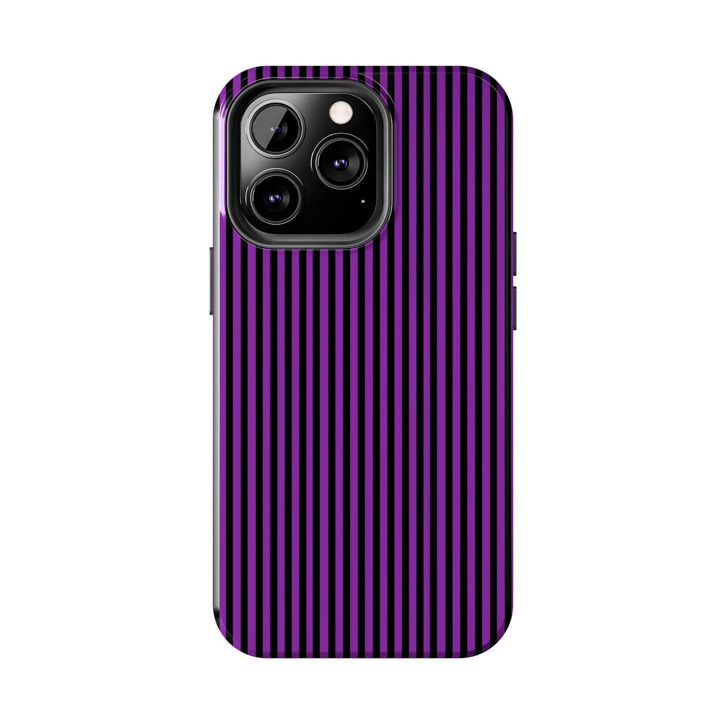 Stripe Purple / Black Phone Case