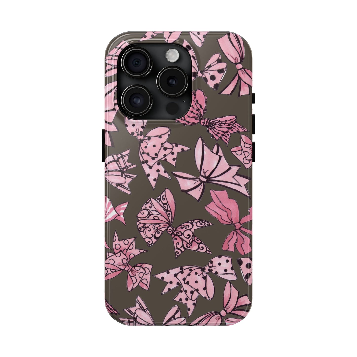 Blushing Bows Mocha Phone Case