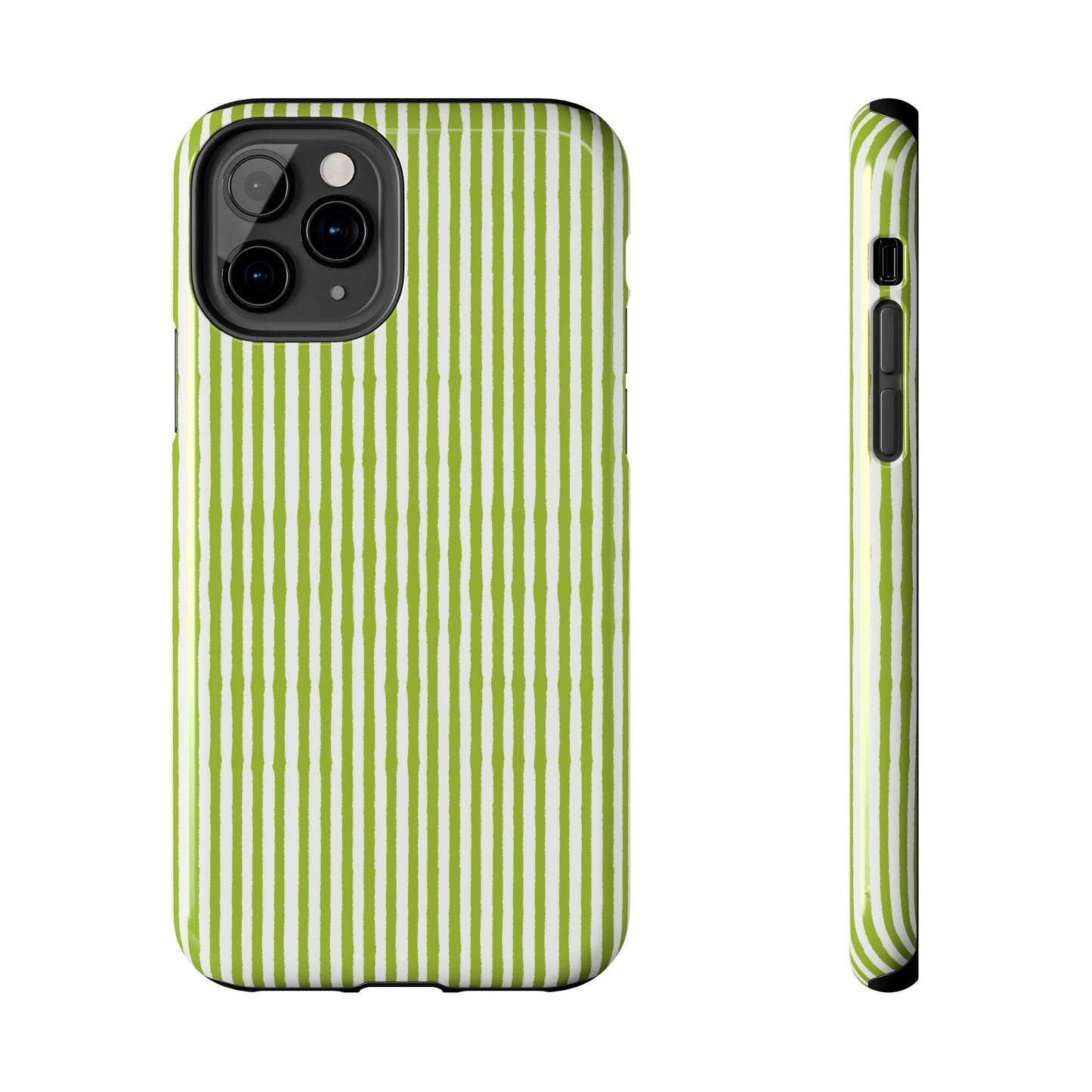 Lazy Stripe Green / White Phone Case