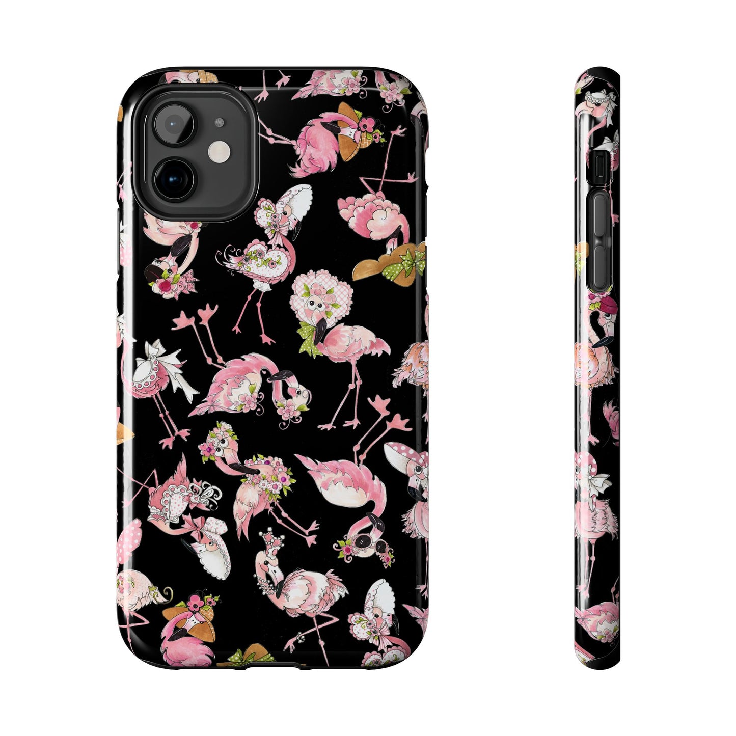 Tossed Flams Black Phone Case