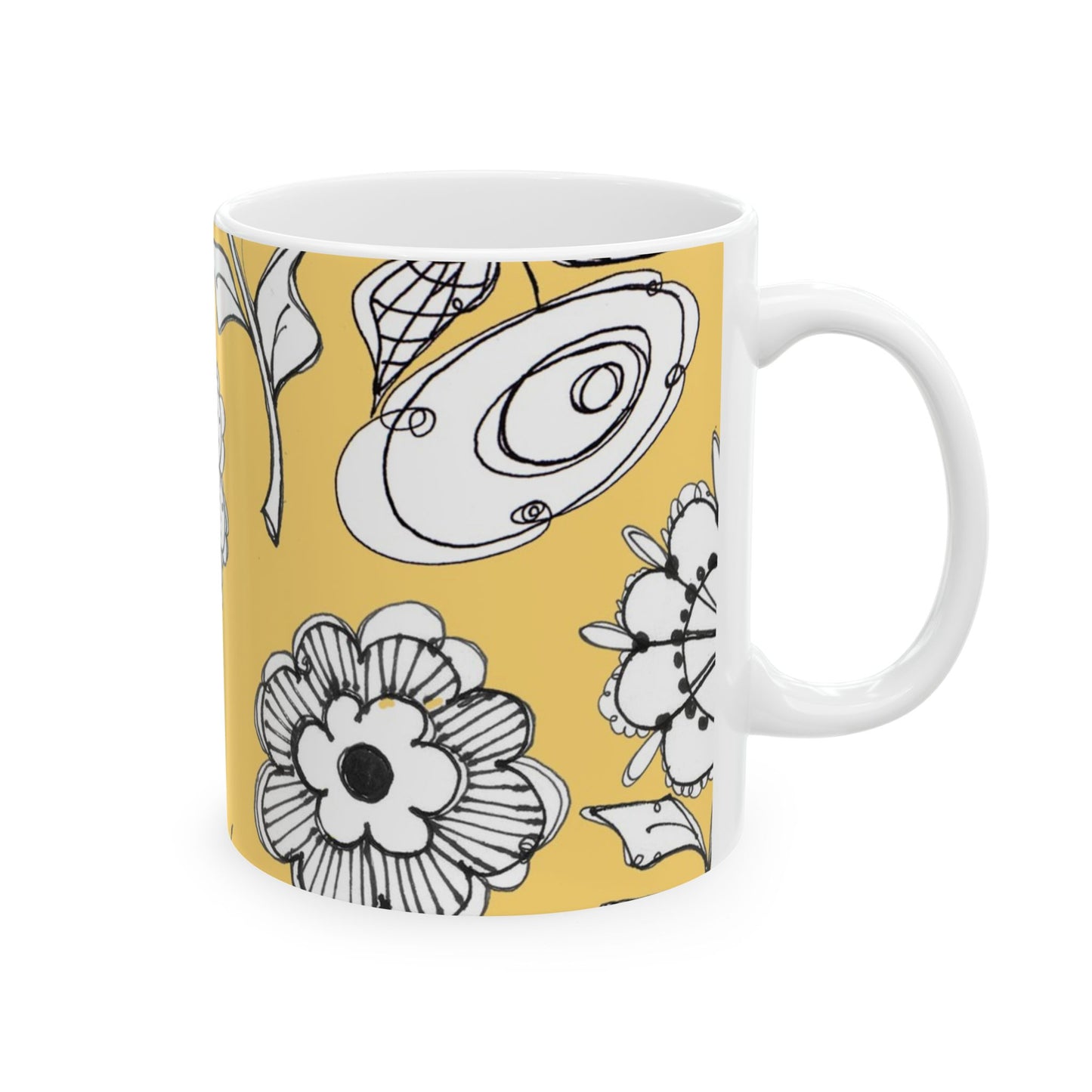 Paper Posies Yellow Cup