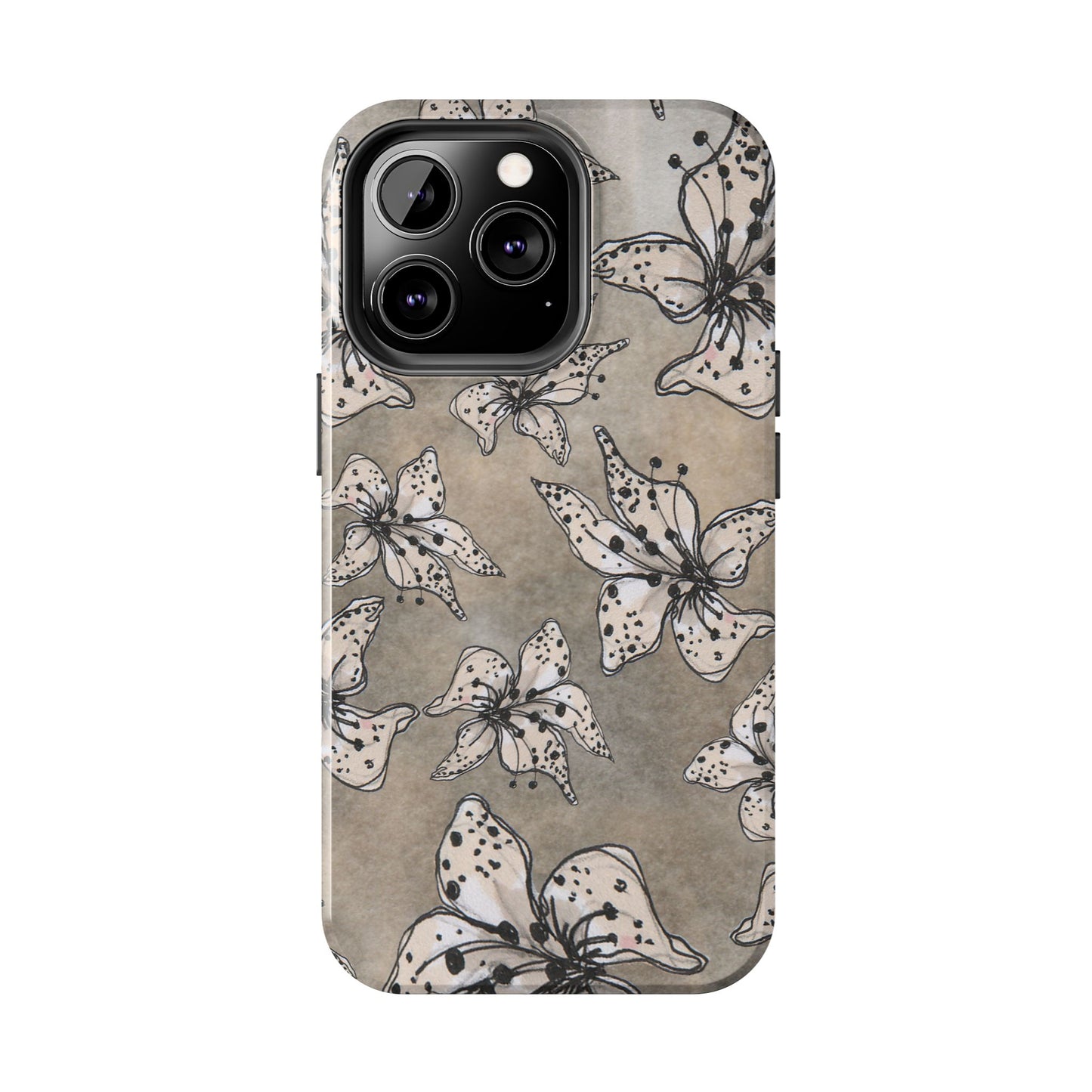 Spotted Lilies Gray Phone Case