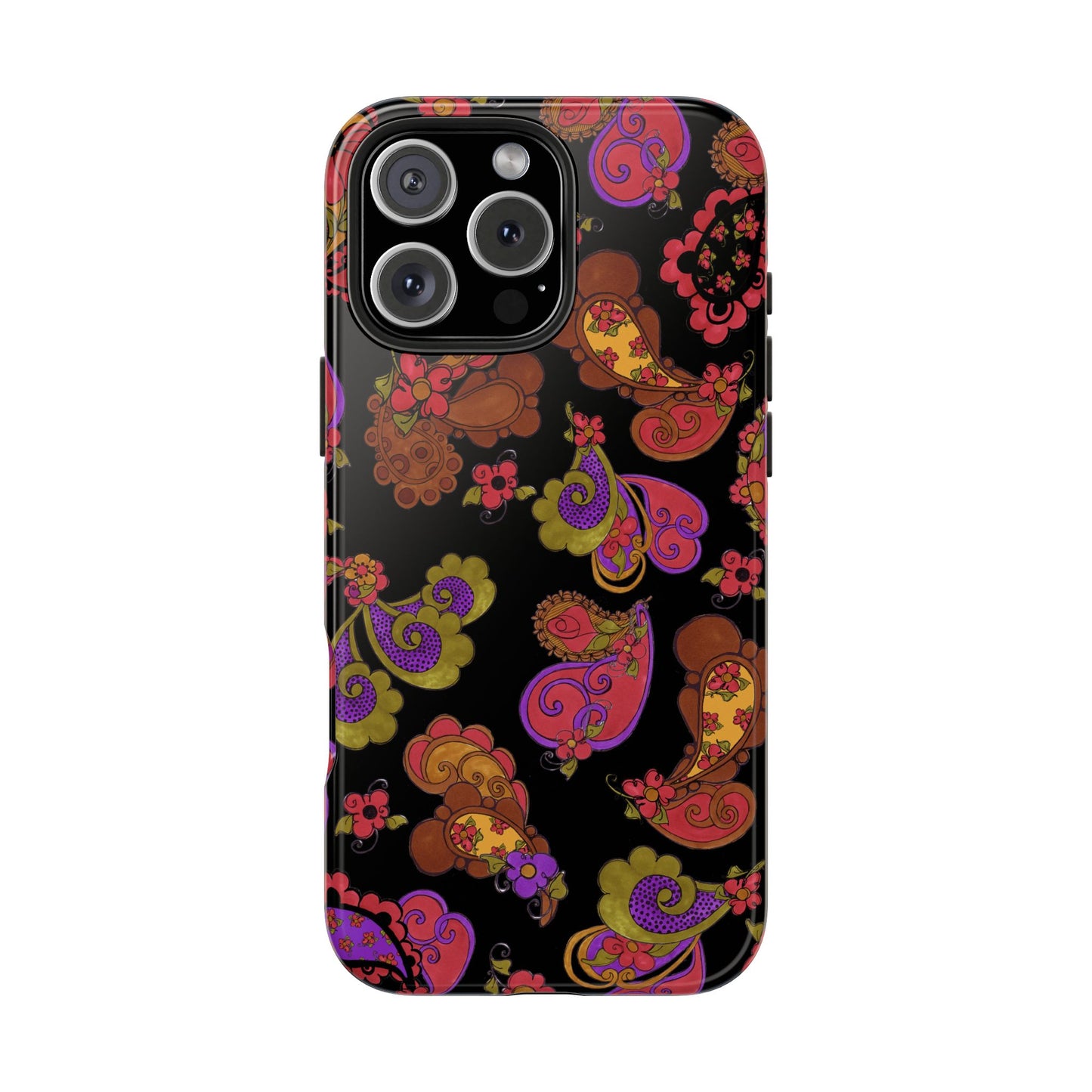 Posie Paisley Black Phone Case