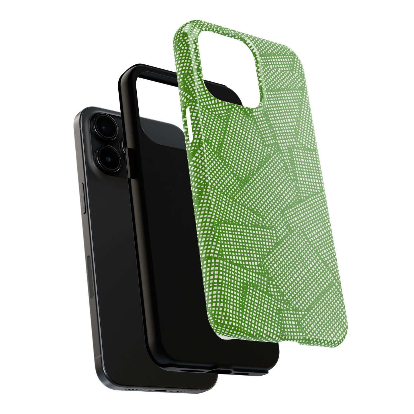 Check Patch Large Green Phone Case