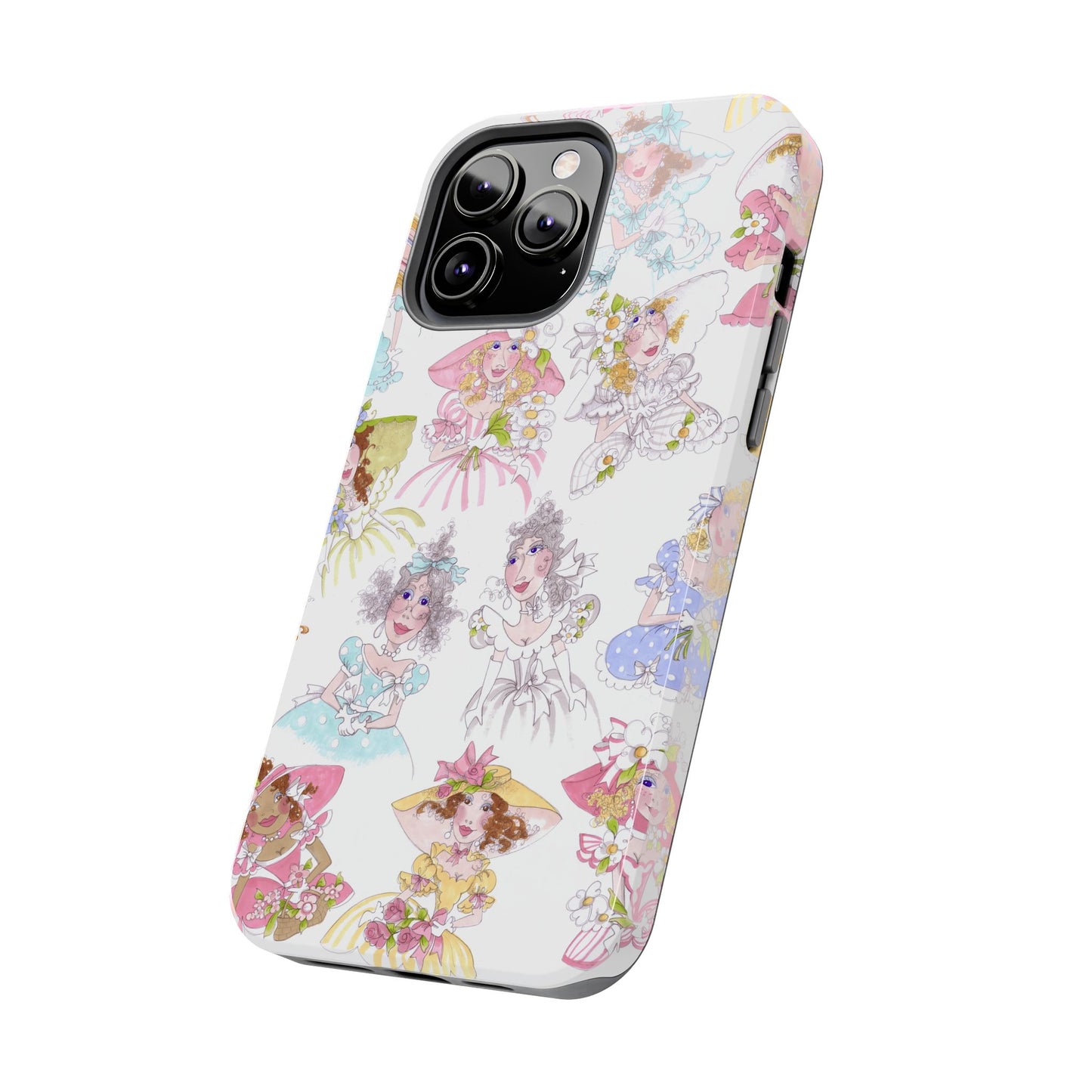 Tossed Belles White Phone Case