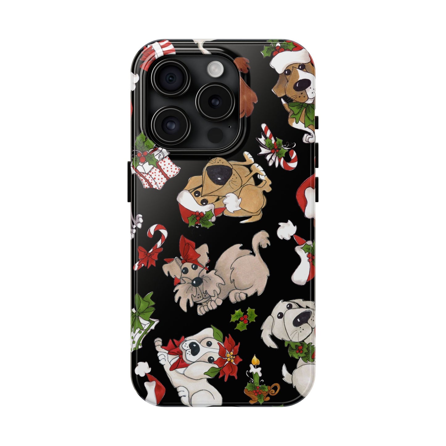 Doggie Toss Black Phone Case