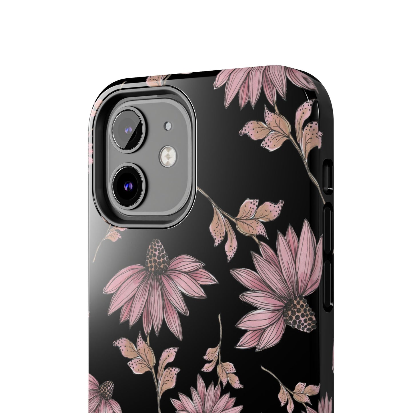 Wild Cone Flowers Black Phone Case