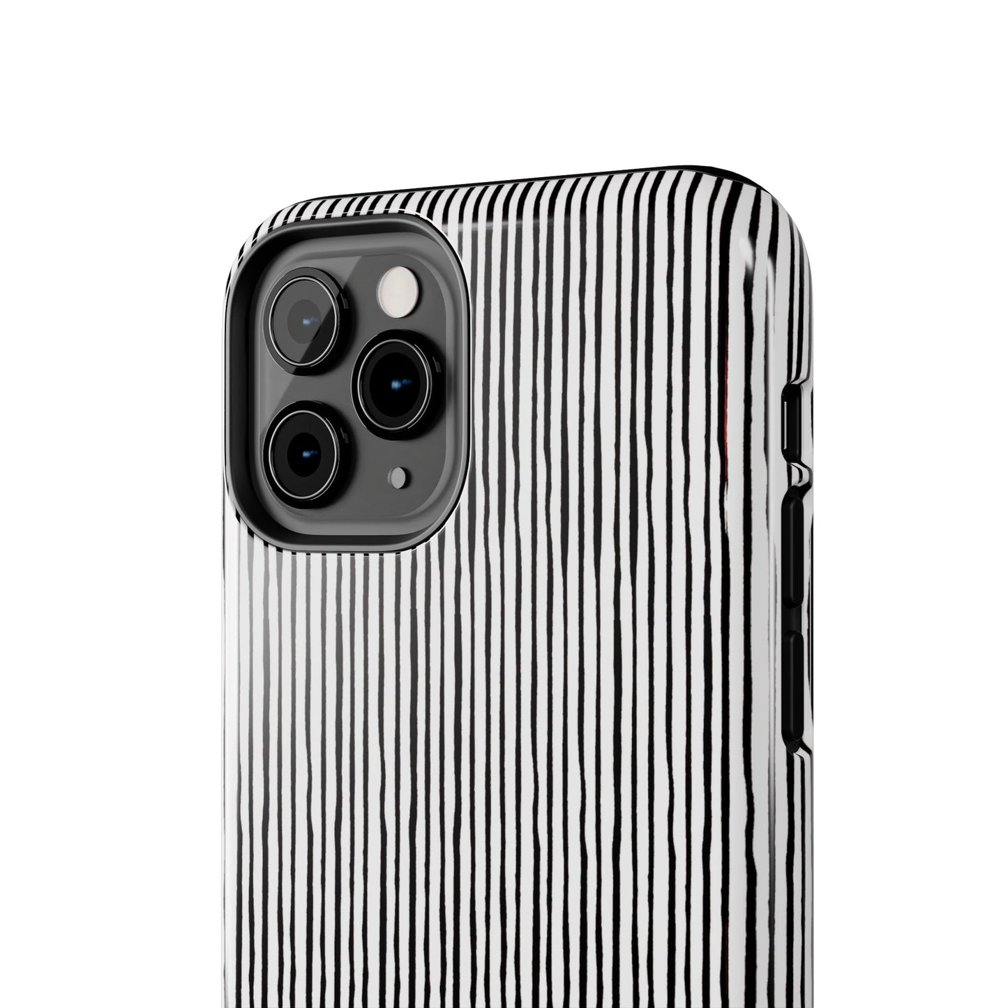 Quirky Pin Stripe White / Black Phone Case
