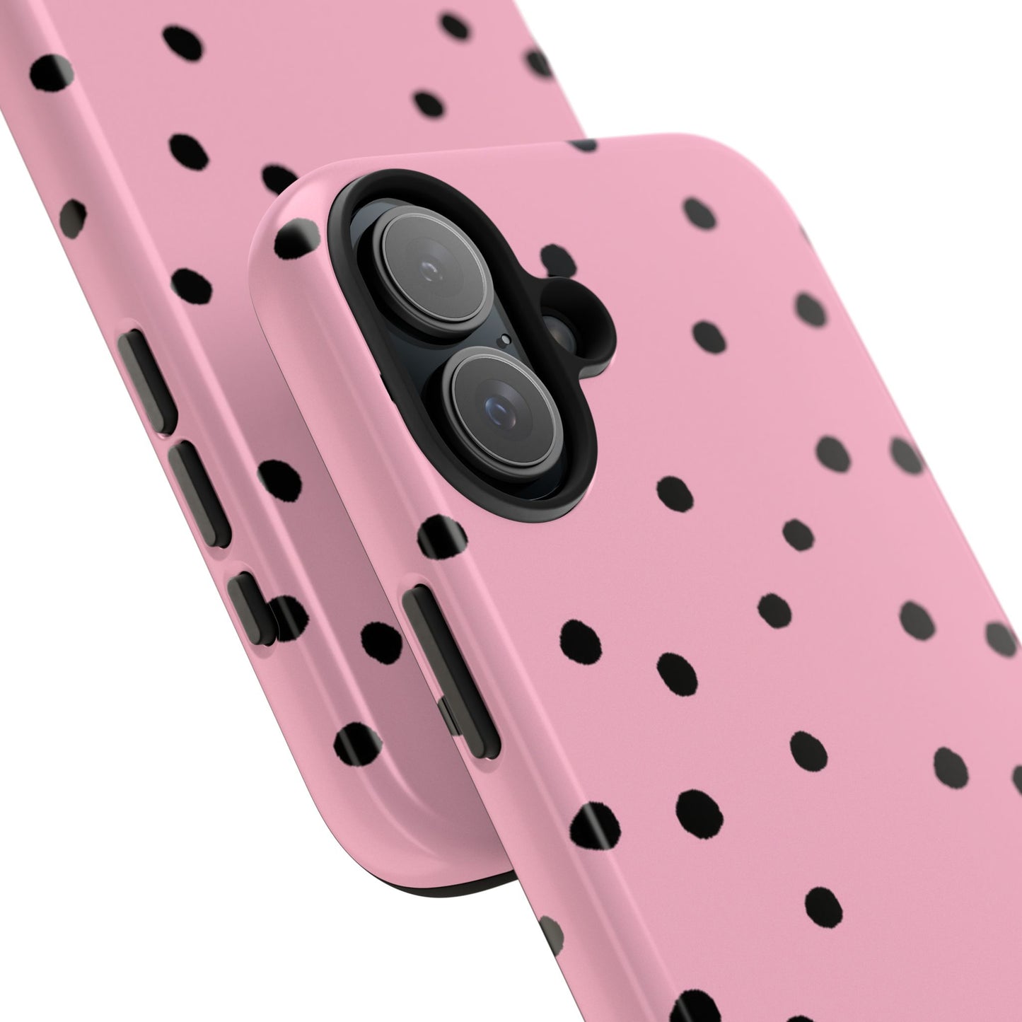 Dinky Dots Pink / Black Phone Case