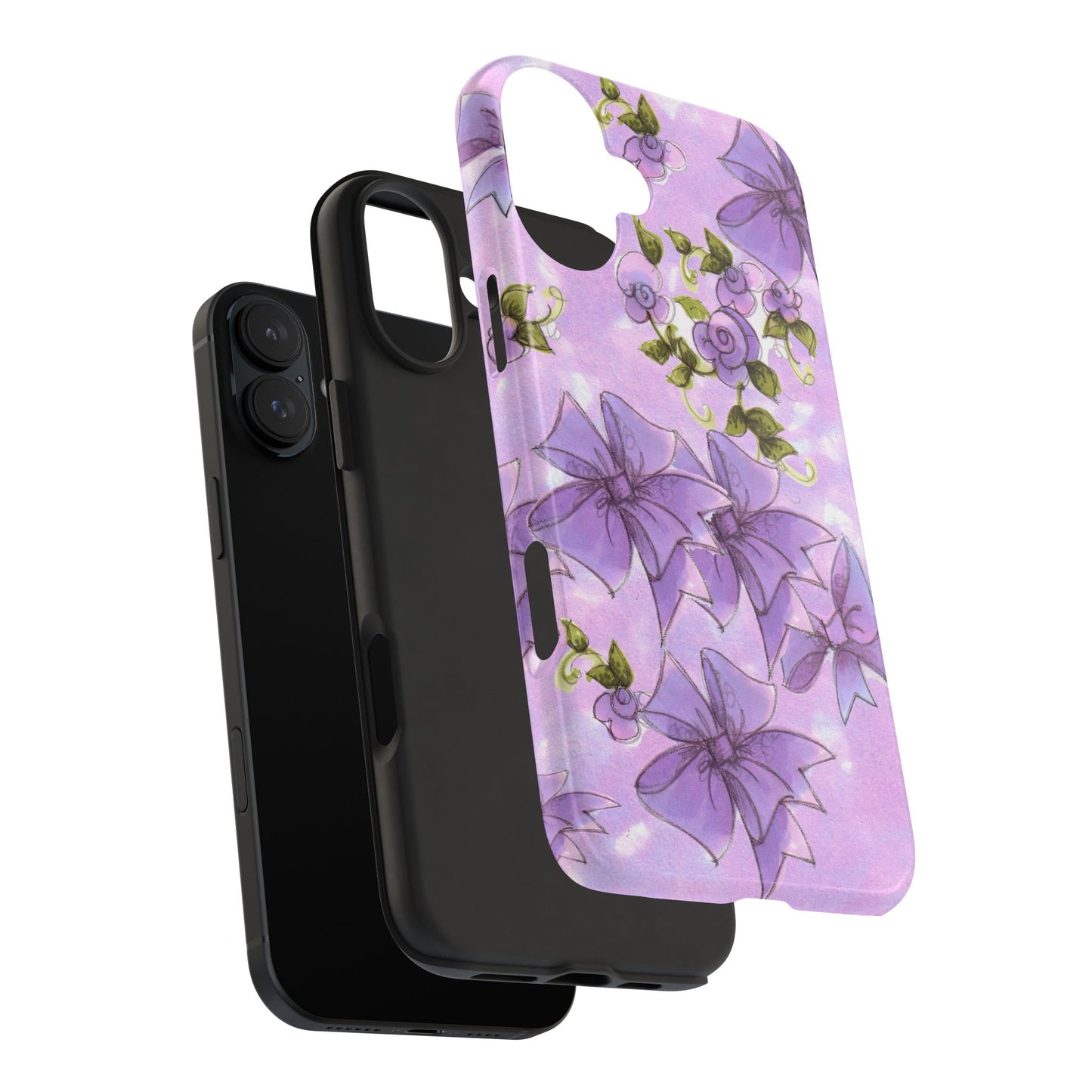 Bows & Flowers Purple Phone Case
