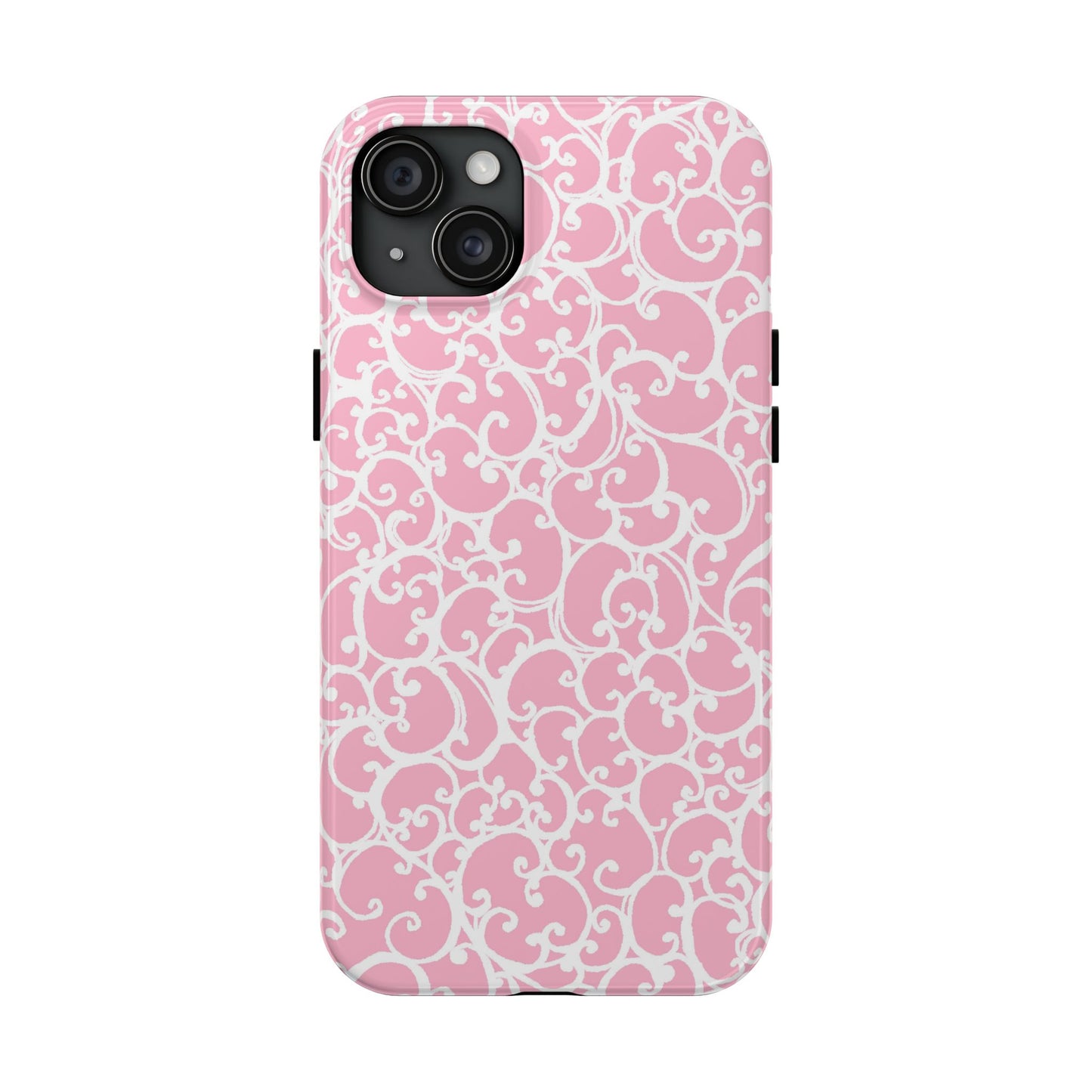 Scrollie Pink / White Phone Case