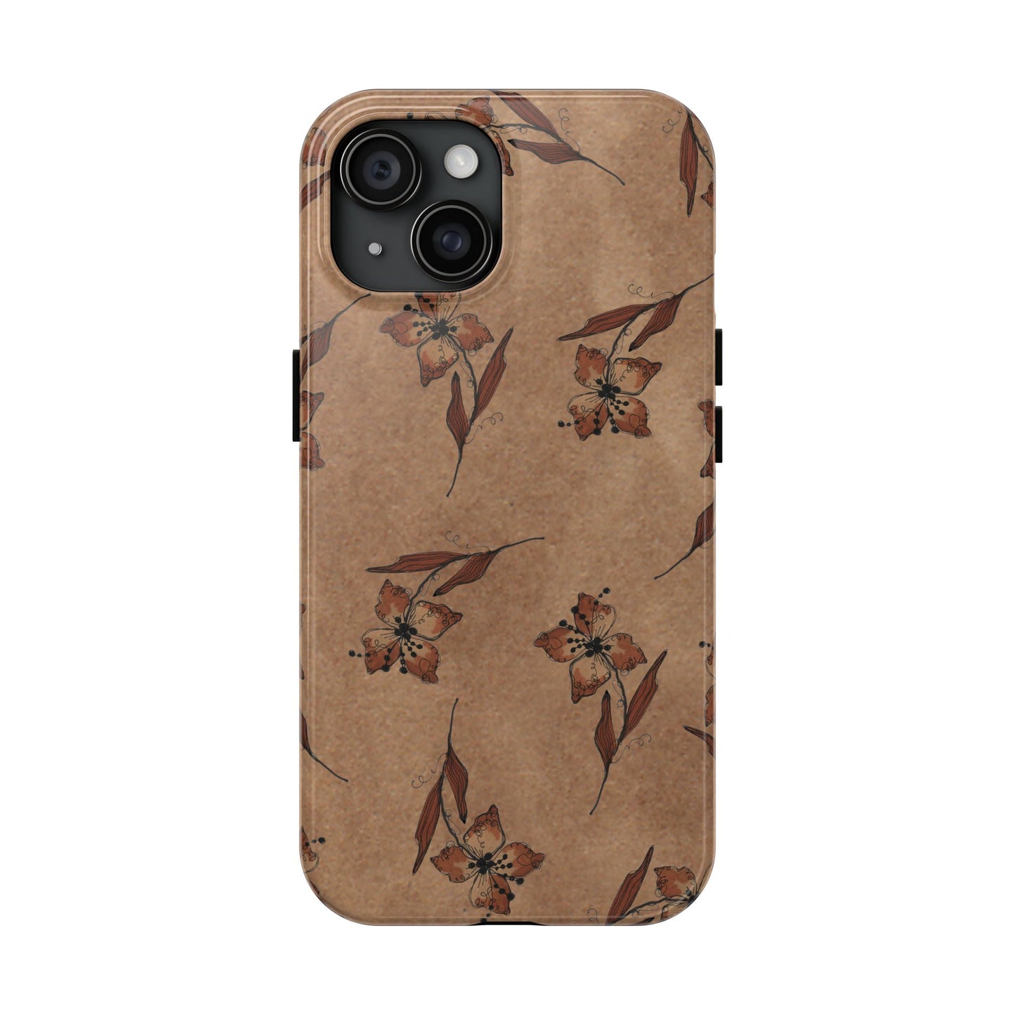 Brown Buds Phone Case