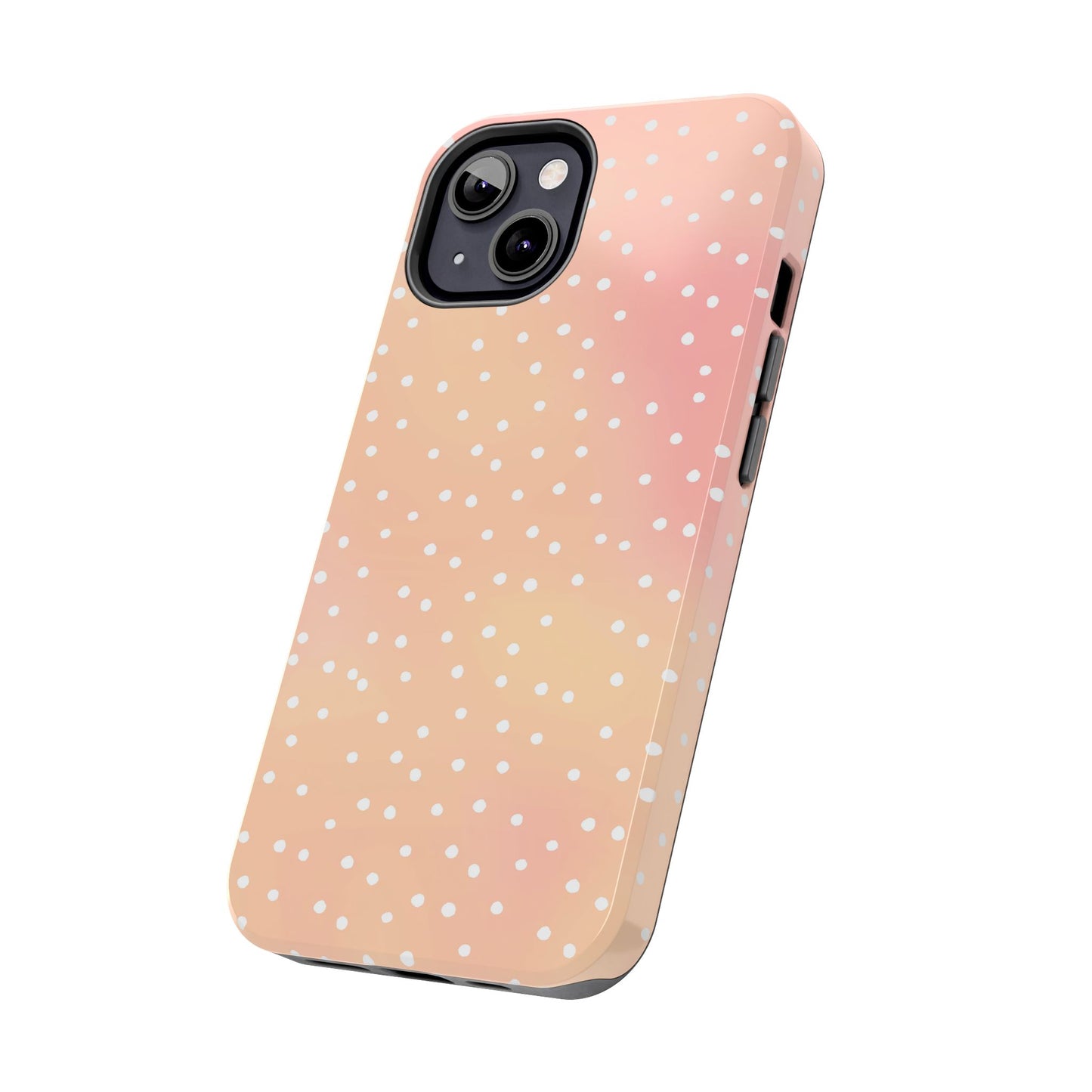 Dinky Dots Peach / White Phone Case