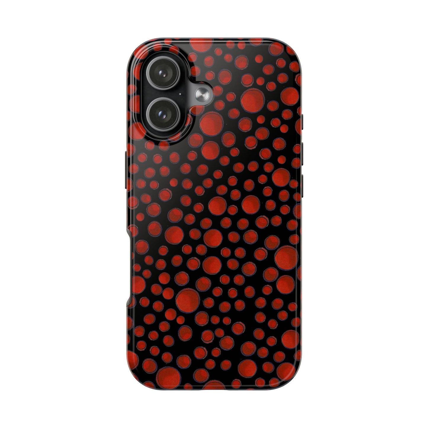Dot Assortment Black / Red Phone Case