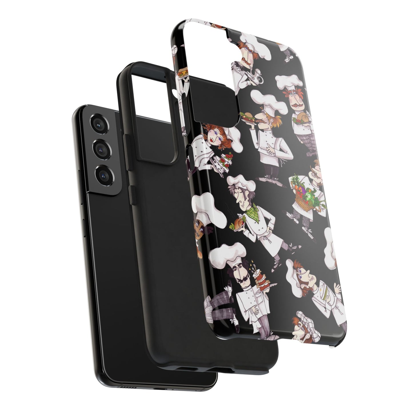 Tossed Chefs Black Phone Case