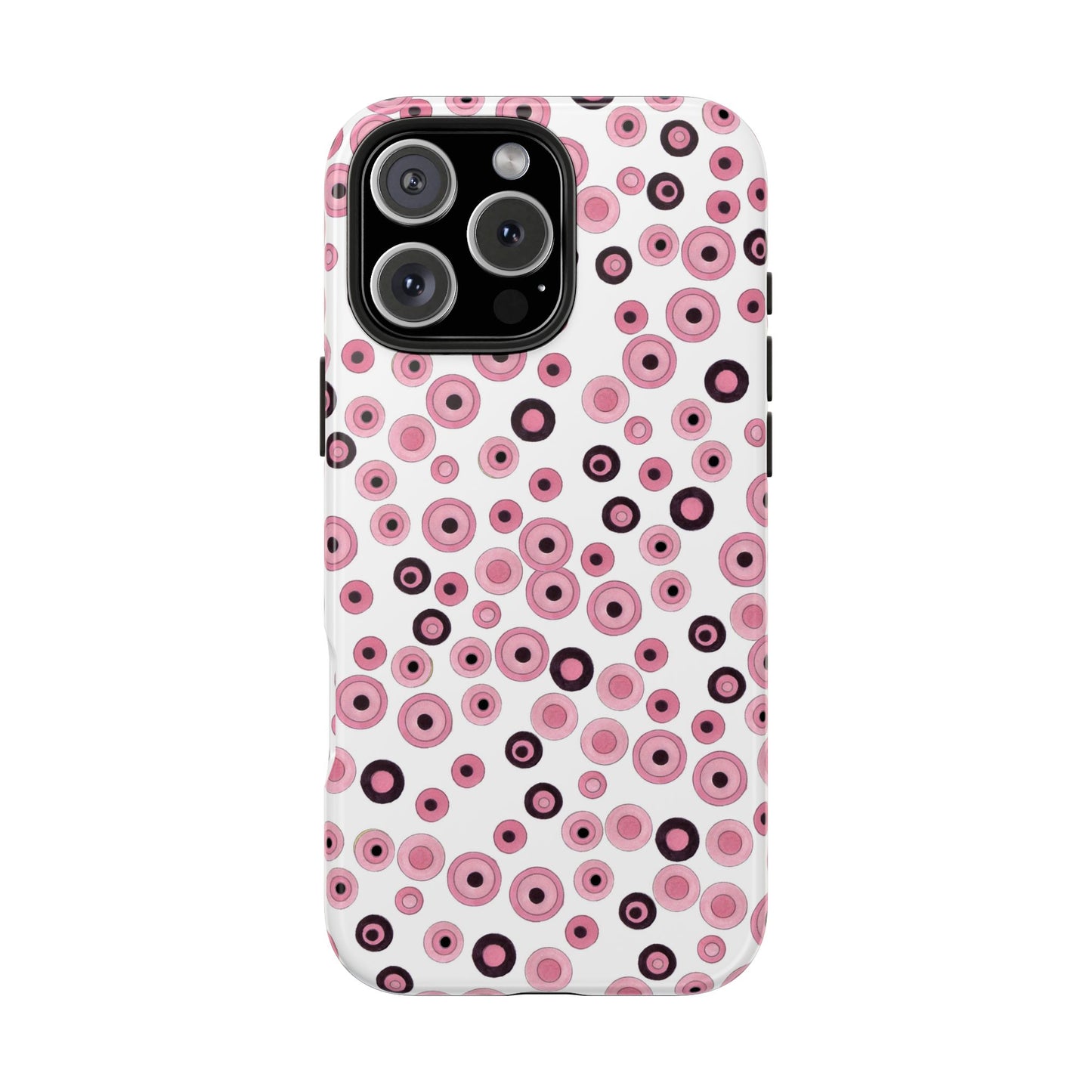 Dots White / Pink Phone Case