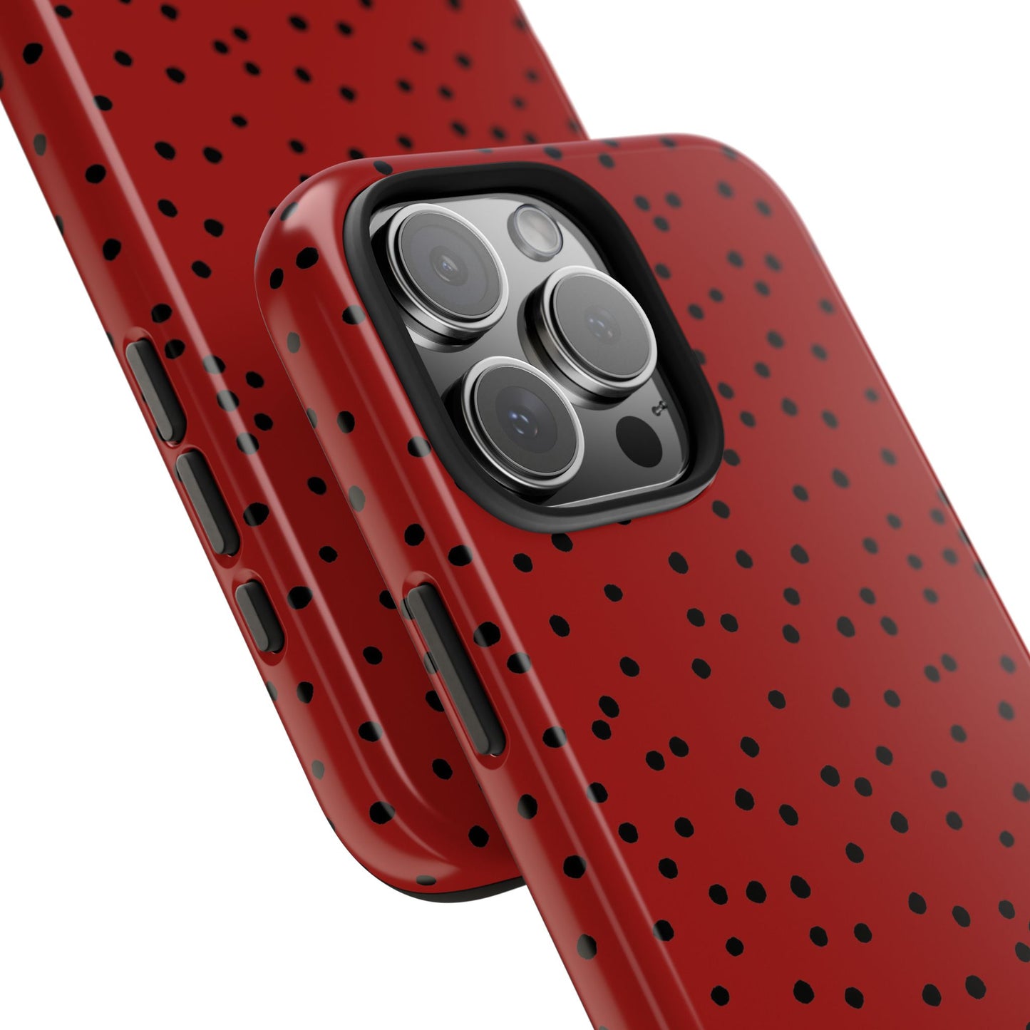 Dinky Dots Scarlett / Black Phone Case