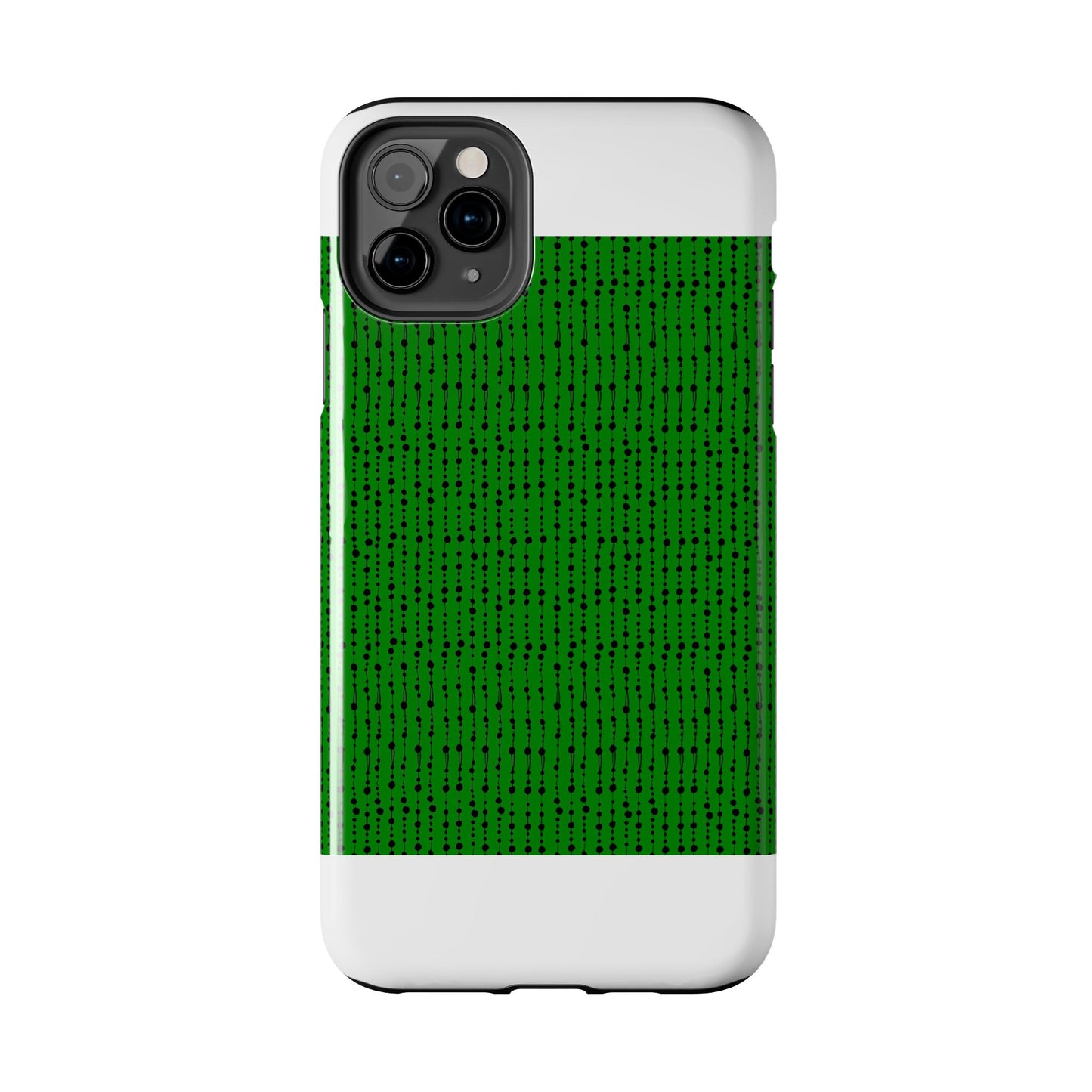 Beaded Curtain Green / Black Phone Case