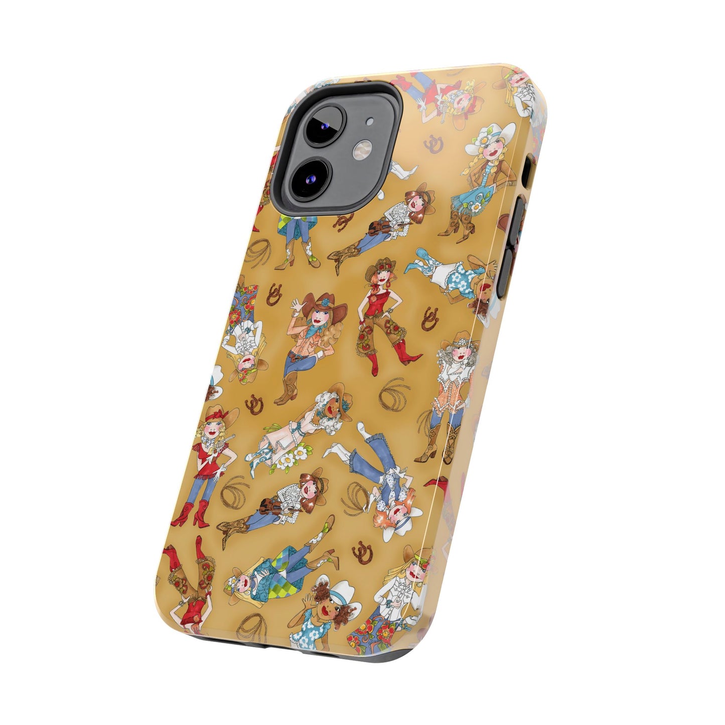Tossed Cowgirls Tan Phone Case