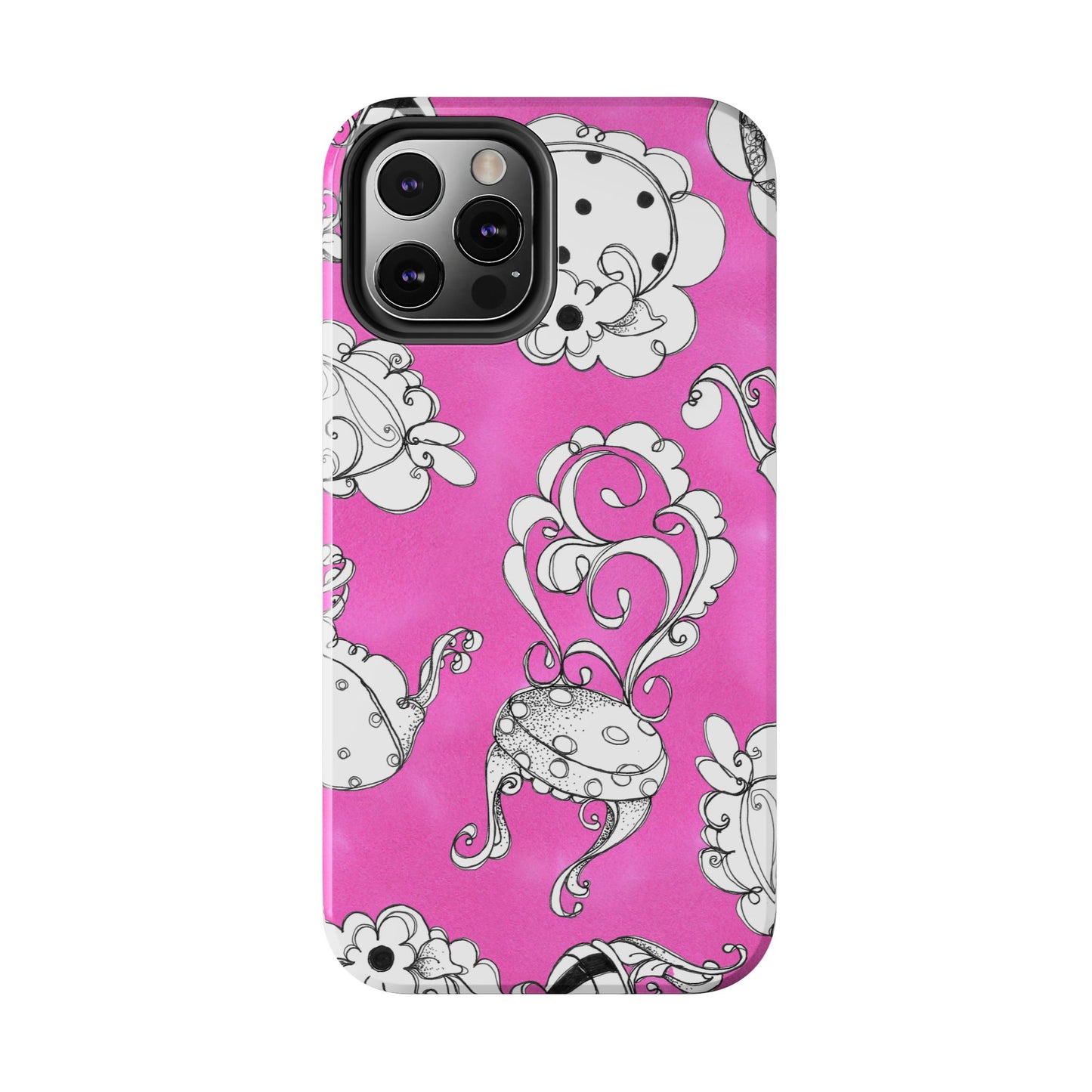 Bistro Chairs Pink Phone Case