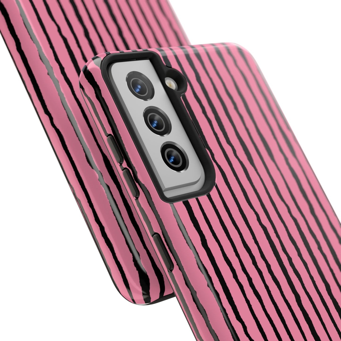 Sorta Stripe Bright Pink / Black Phone Case