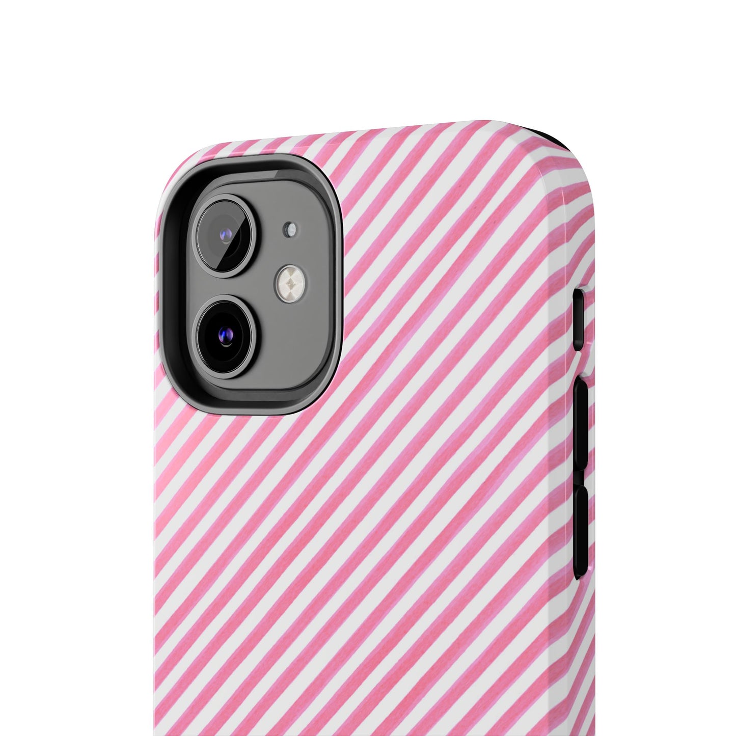 Bias Stripe Pink / White Phone Case
