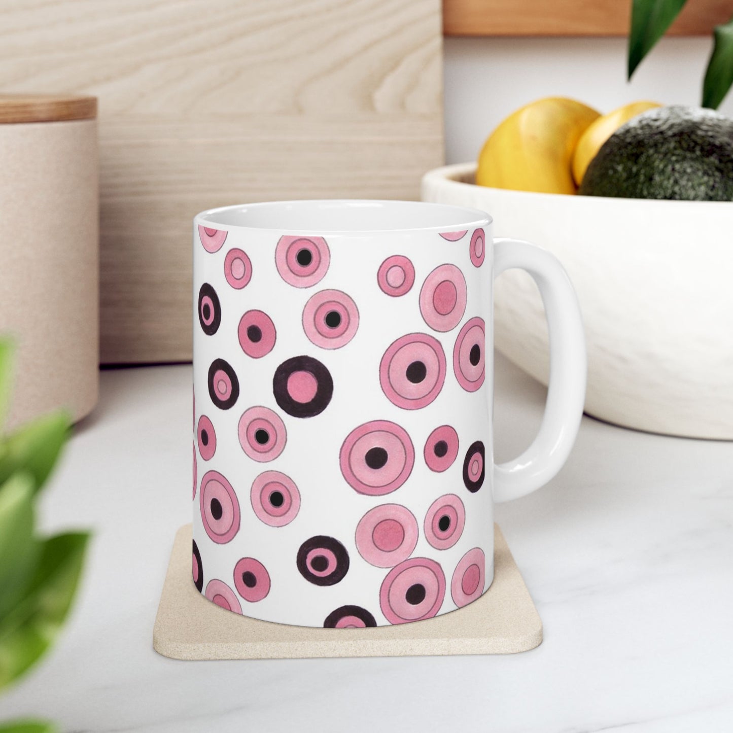Pink / Black Circles Cup
