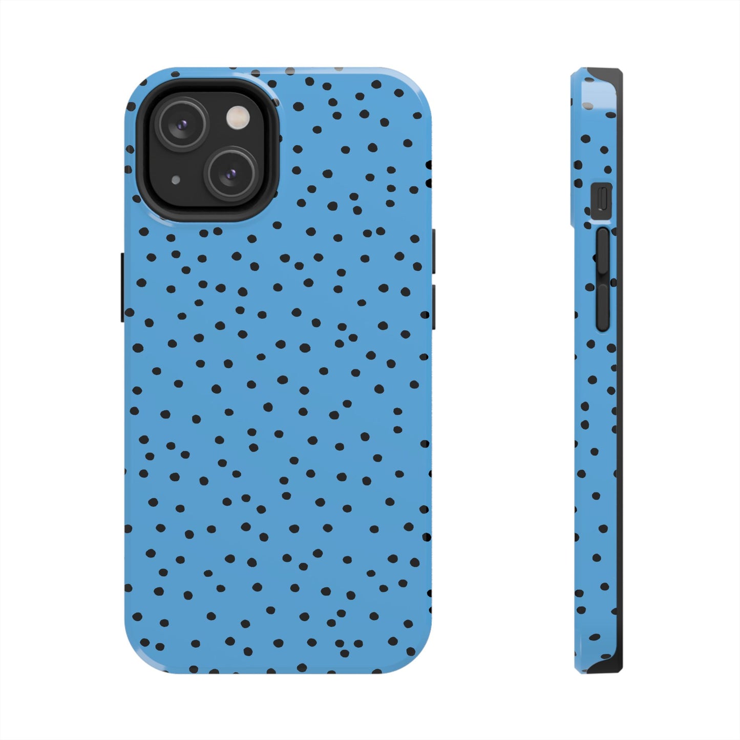 Dinky Dots Turquoise / Black Phone Case