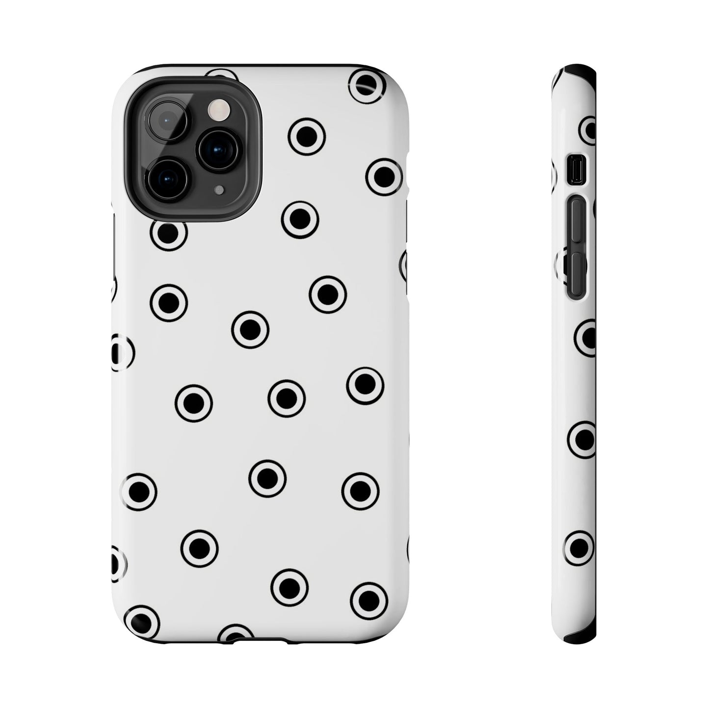 CD Dots White / Black Phone Case