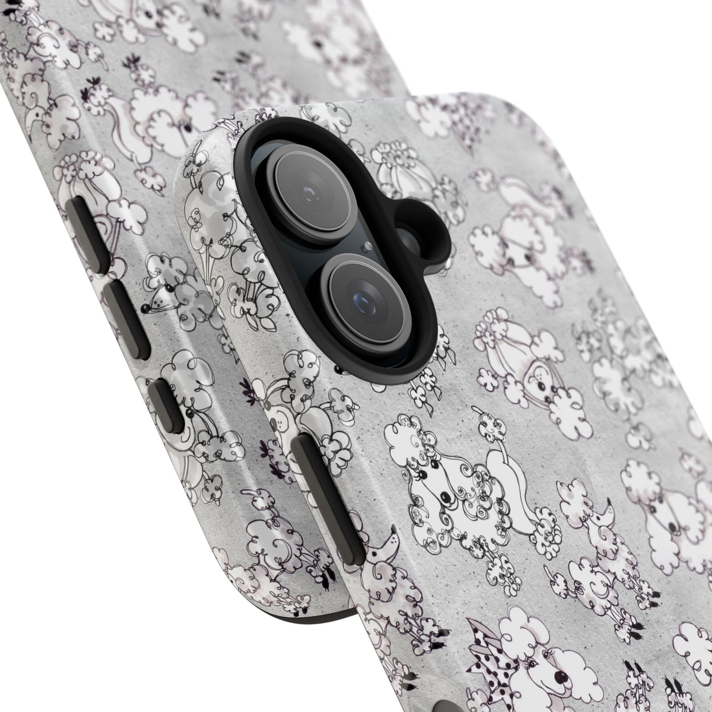 Paris Poodles Silver Phone Case