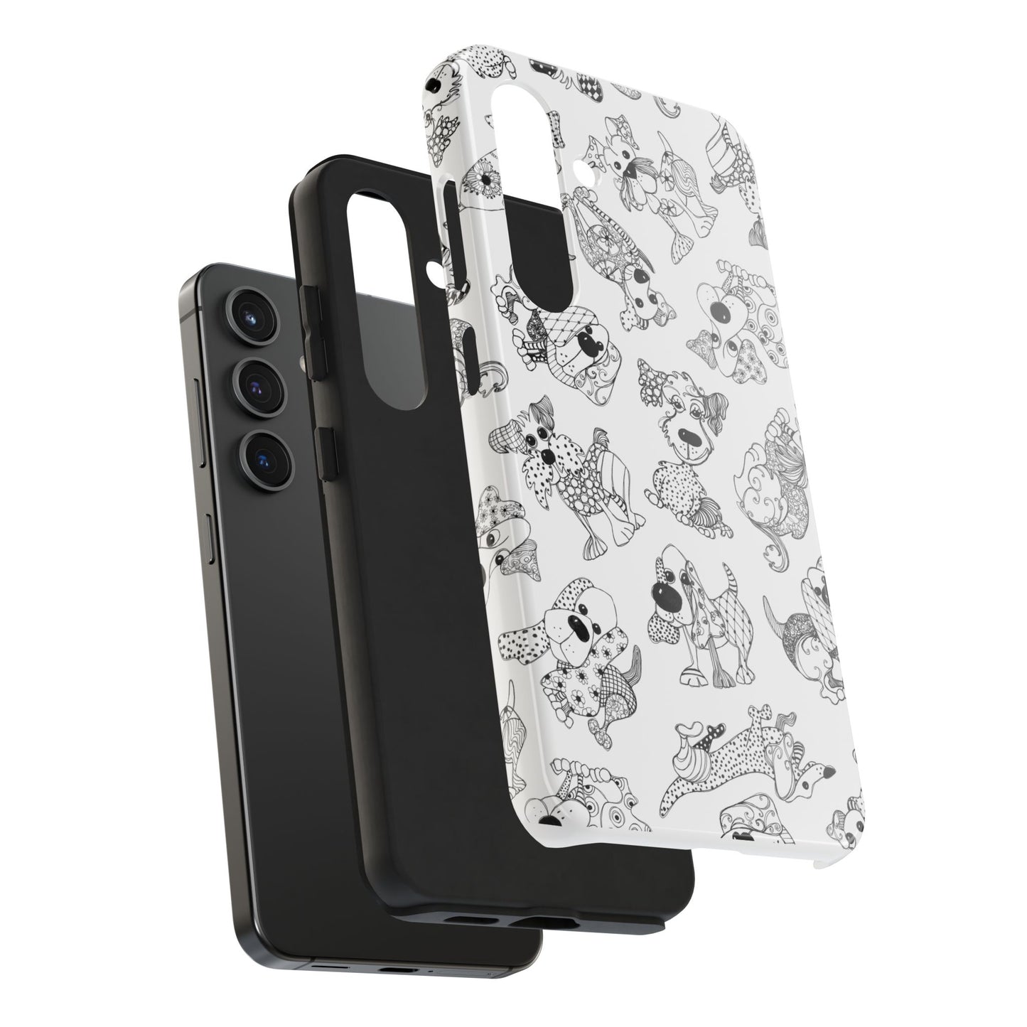 Doodle Dogs White Phone Case
