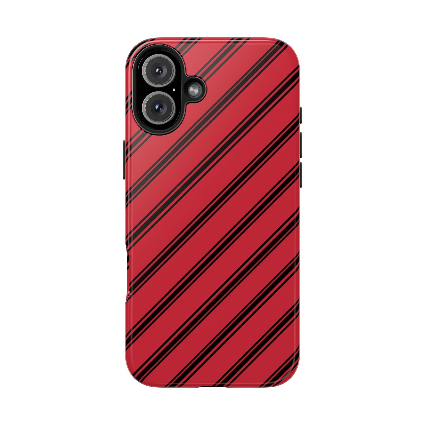 Awning Stripe Red / Black Phone Case
