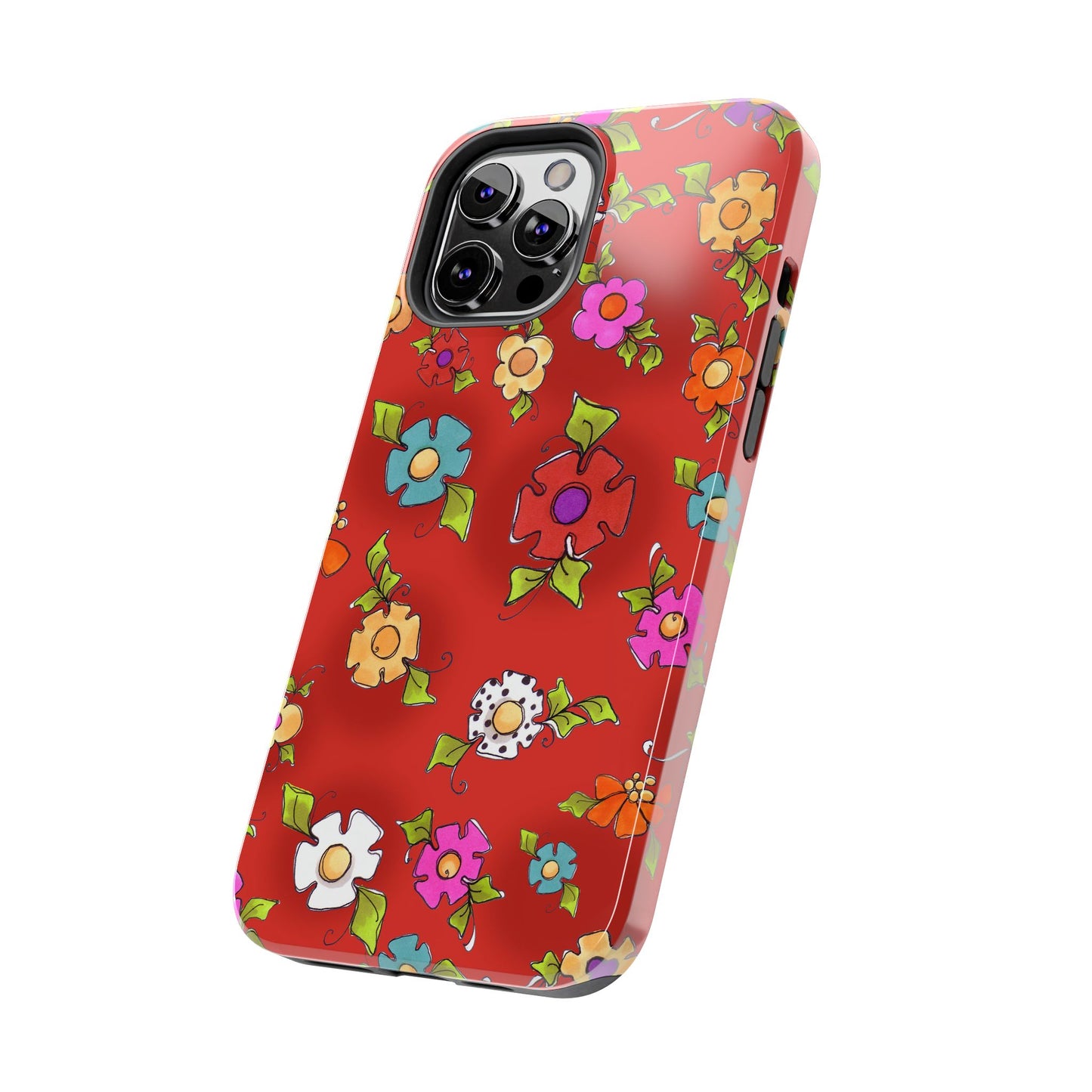 Happy Blooms Red Phone Case