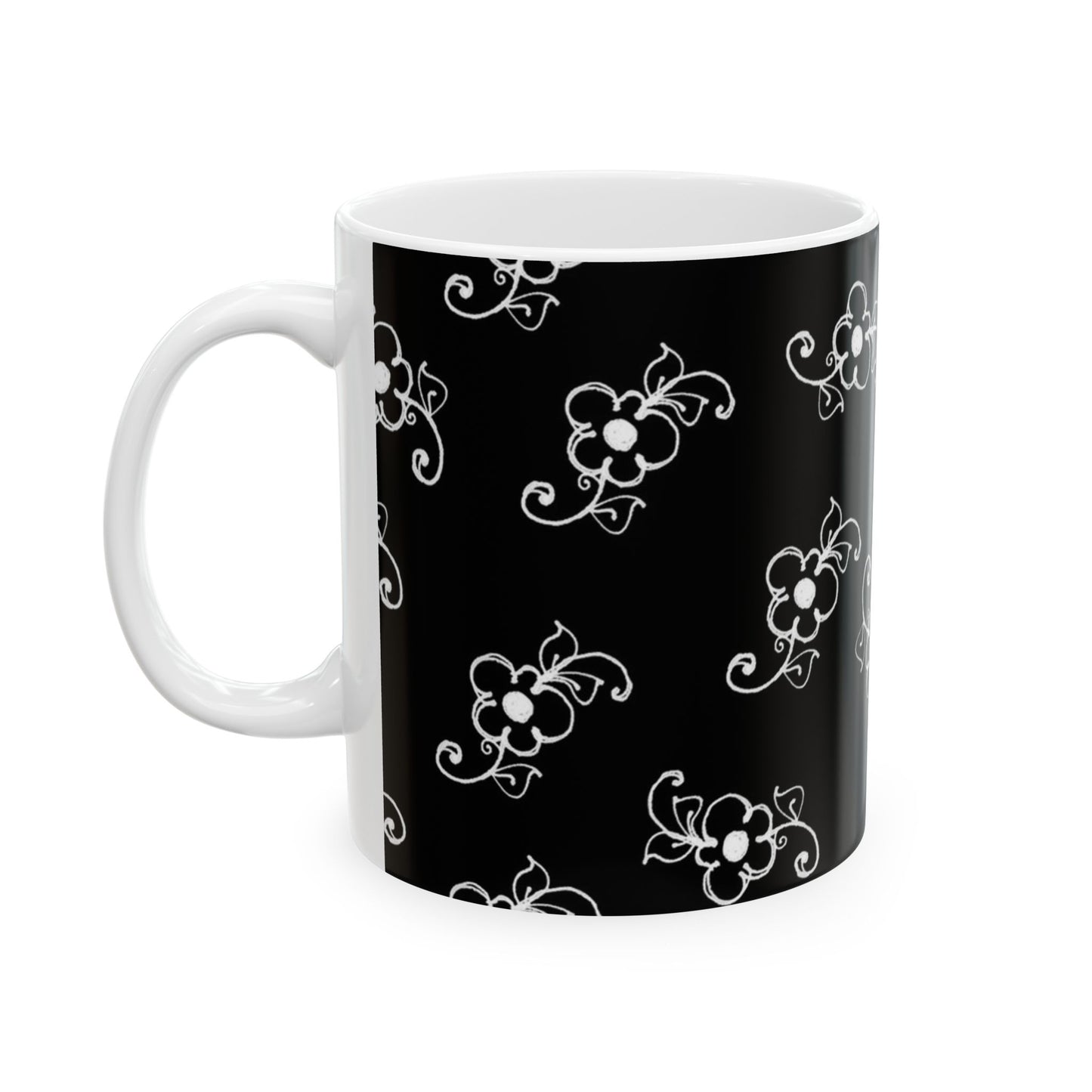 Favorite Daisies Black / White Cup