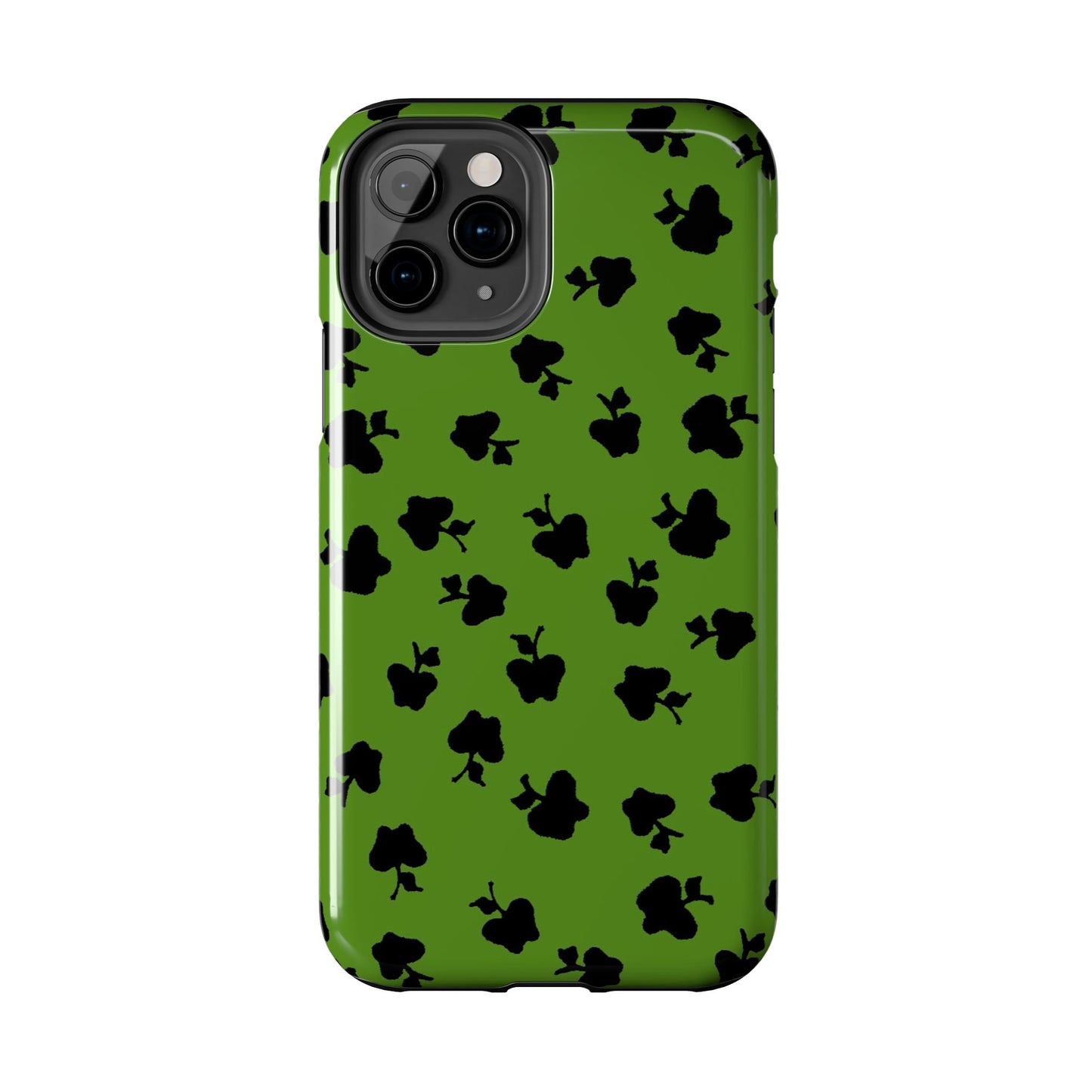 Happy Apples Green / Black Phone Case