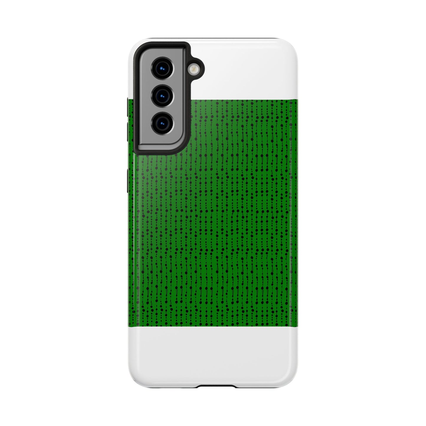 Beaded Curtain Green / Black Phone Case